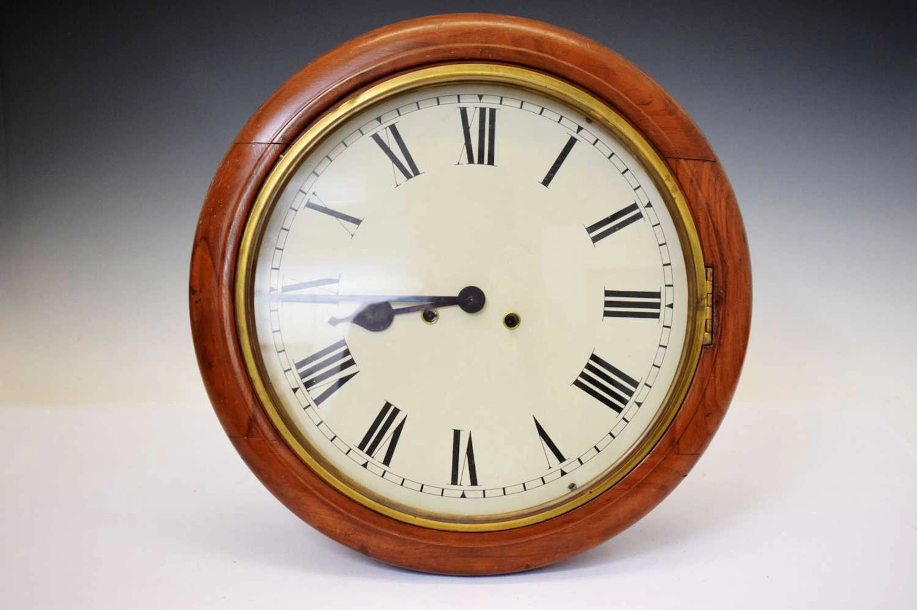 Early 20th century oak cased wall clock
