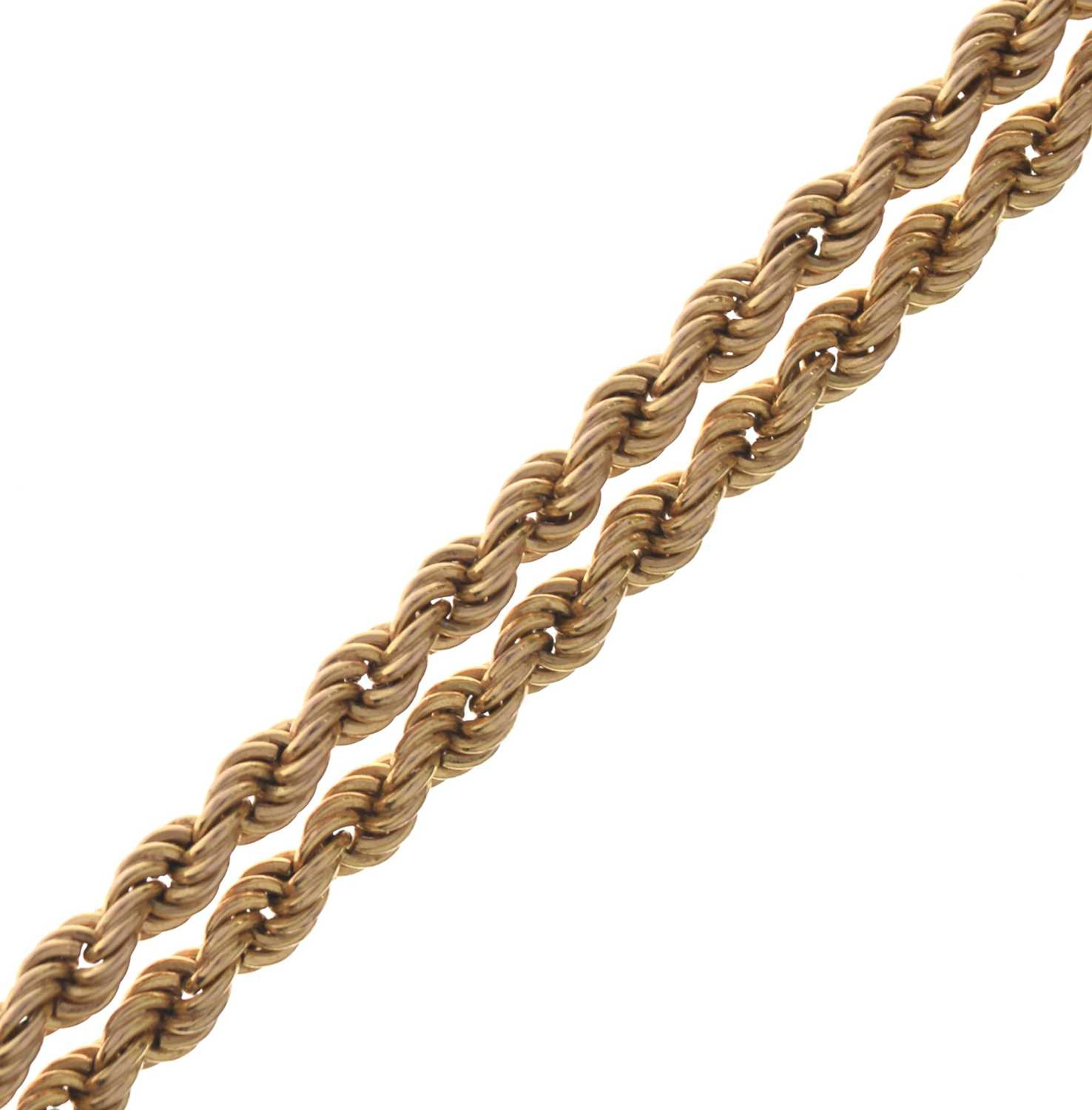 9ct gold rope link necklace