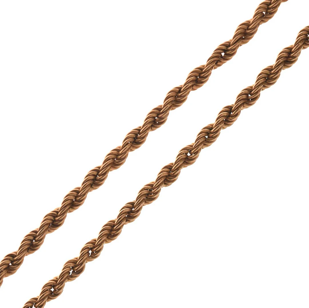 9ct gold rope link necklace