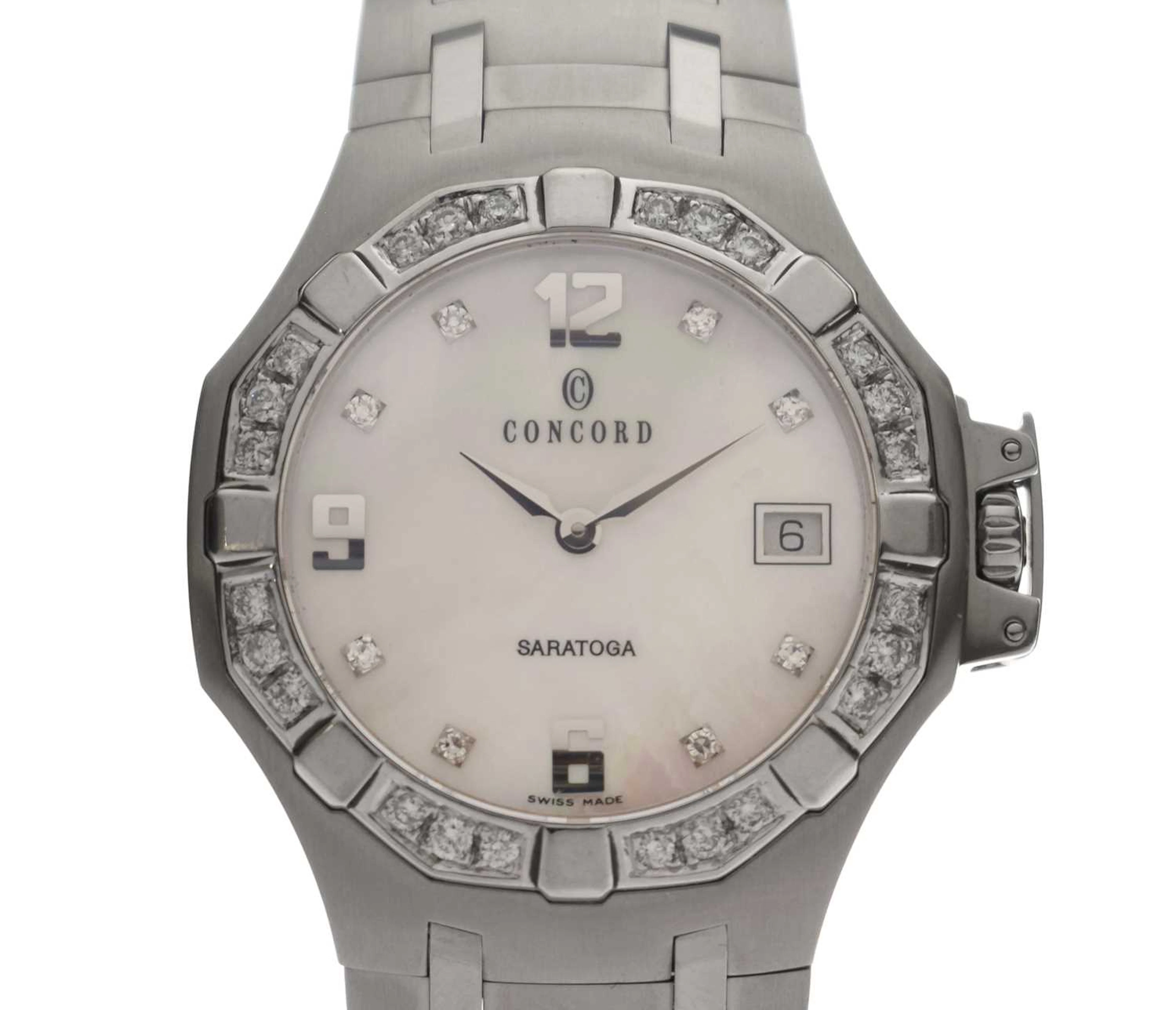 Concord - Saratoga diamond-set stainless steel bracelet watch, ref. 14.C2.1894