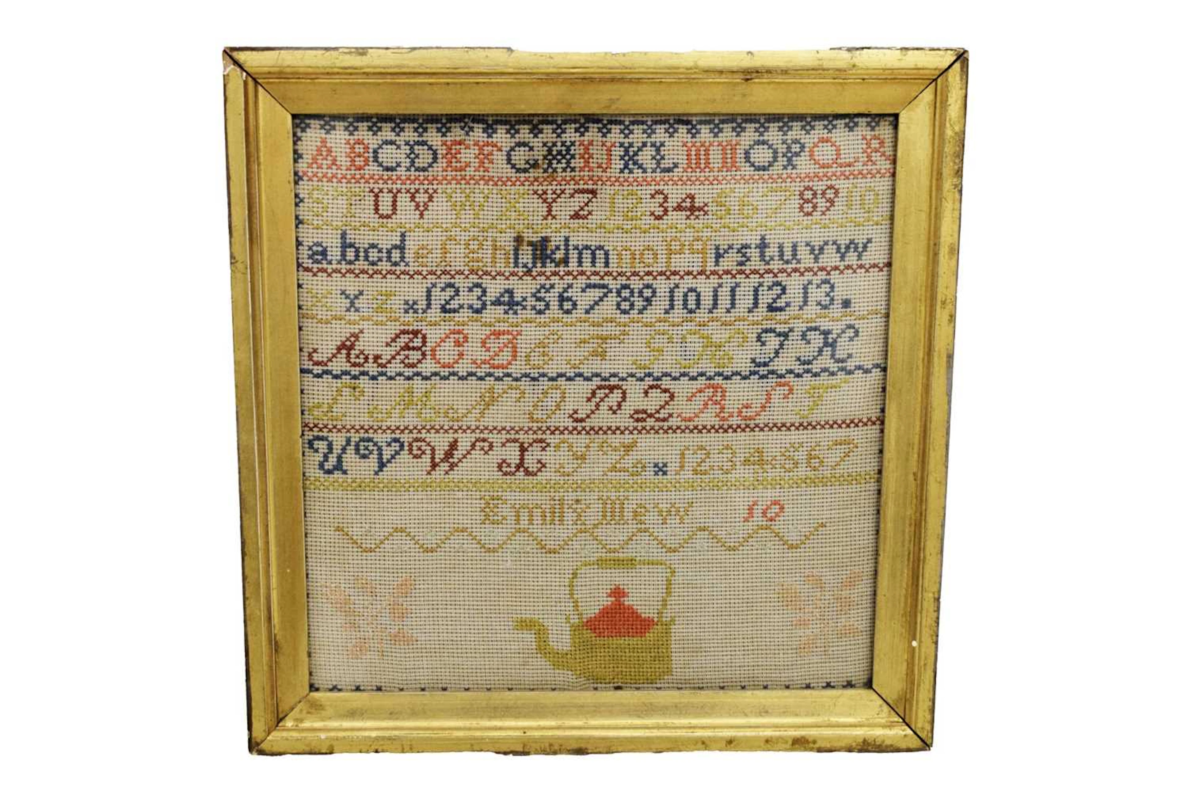 Victorian needlework sampler