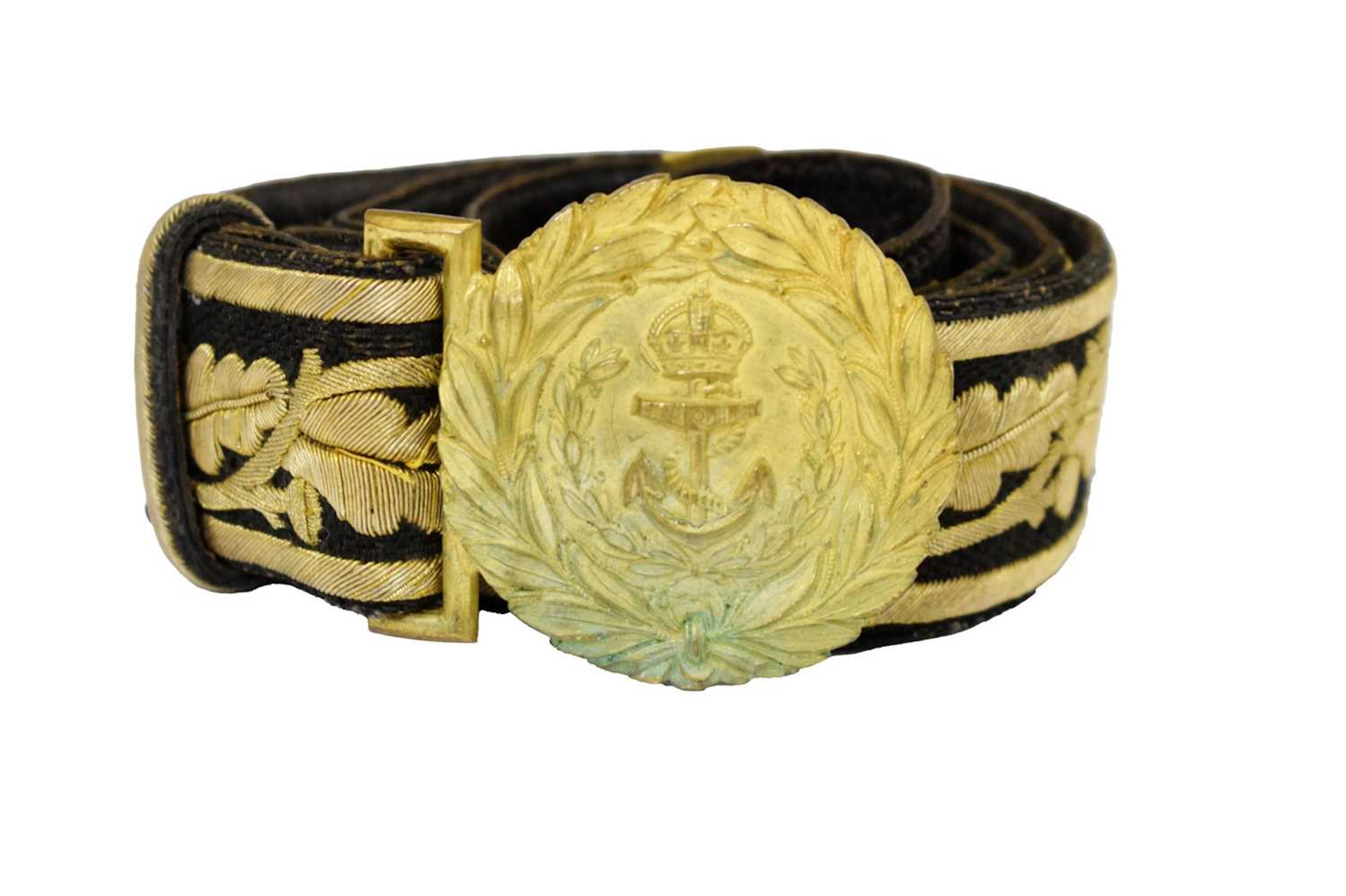 British Royal Navy bullion dress belt