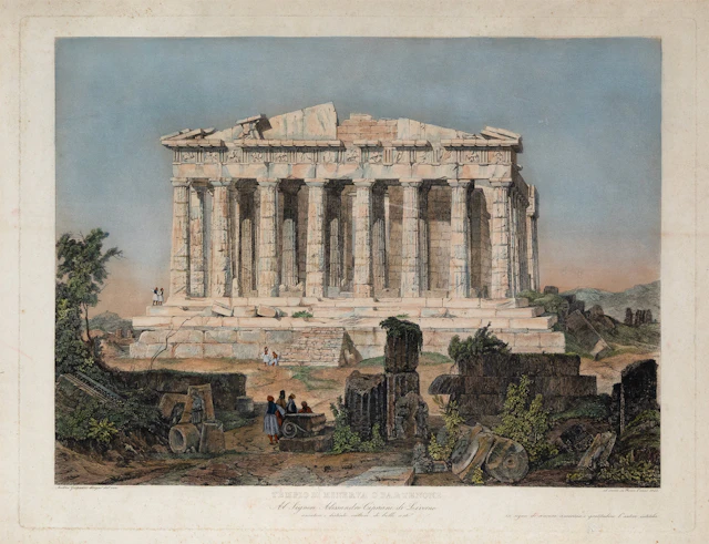 GASPARINI, Andrea. Tempio di Minerva o Partenone. Al Signore Alessandro
