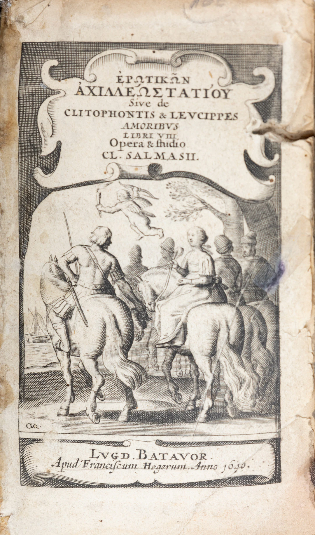 ACHILLES TATIUS. Ἐρωτικῶν Ἀχιλλέως Τατίου. Sive, De Clitophontis &