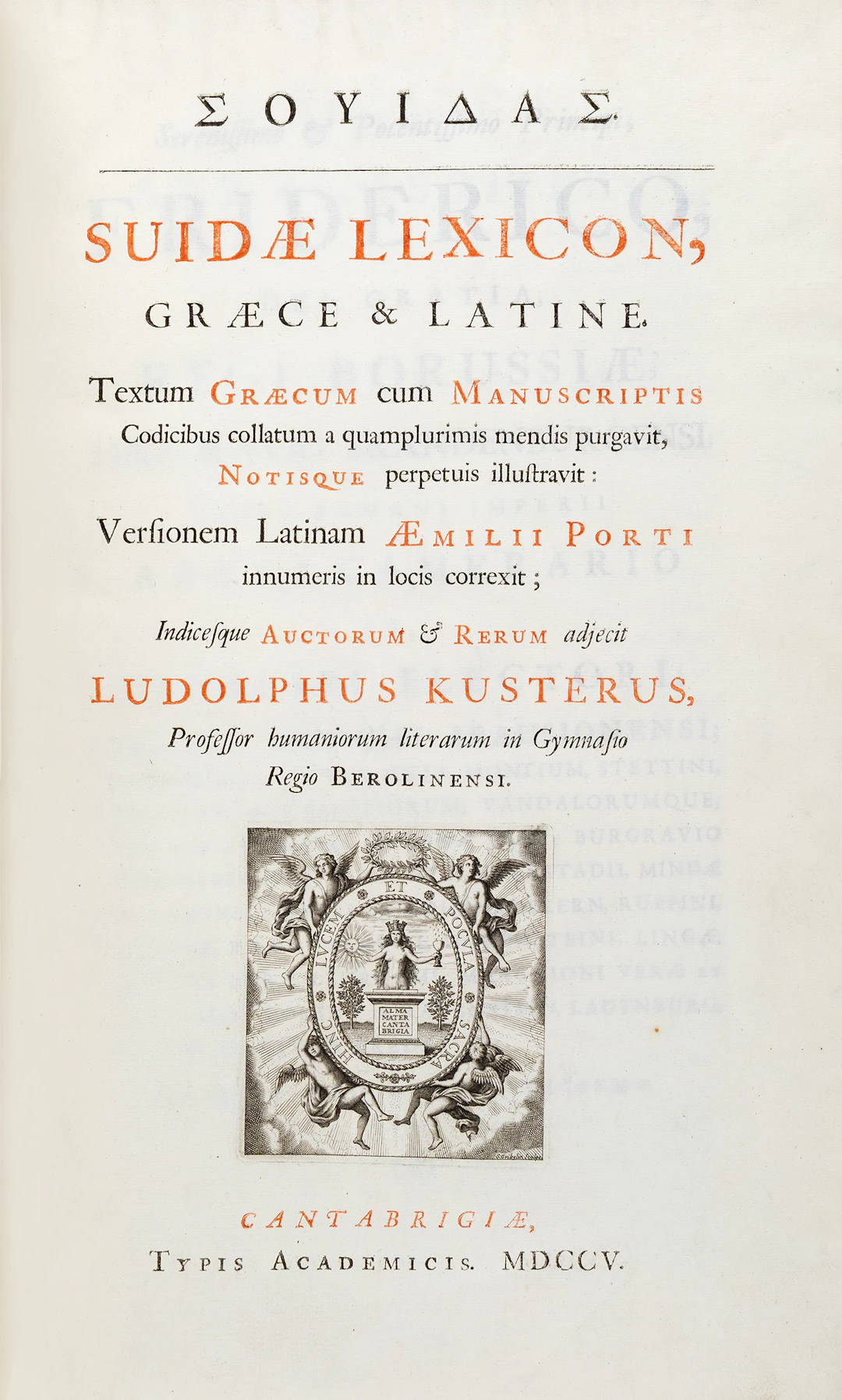 Σουίδας. Suidae lexicon, Graece & Latine. Textum Graecum cum manuscriptis