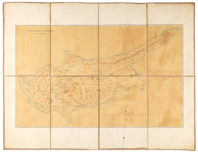 CAILLIER, Camille Antoine. Carte de Chypre par Mr Caillier, au 500,000