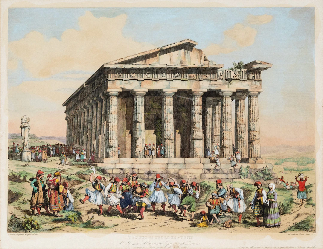 GASPARINI, Andrea. Tempio di Teseo in Atene. Al Signore Alessandro
