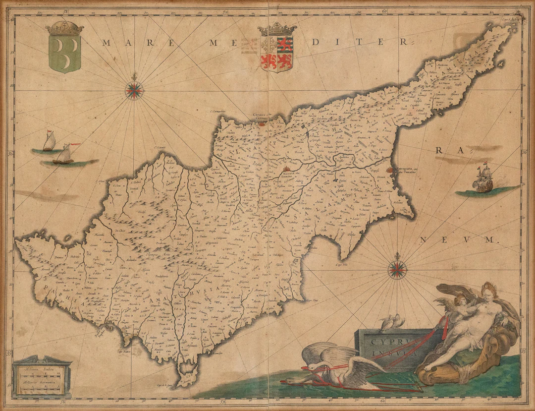 BLAEU, Willem Janszoon. Cyprus insula.