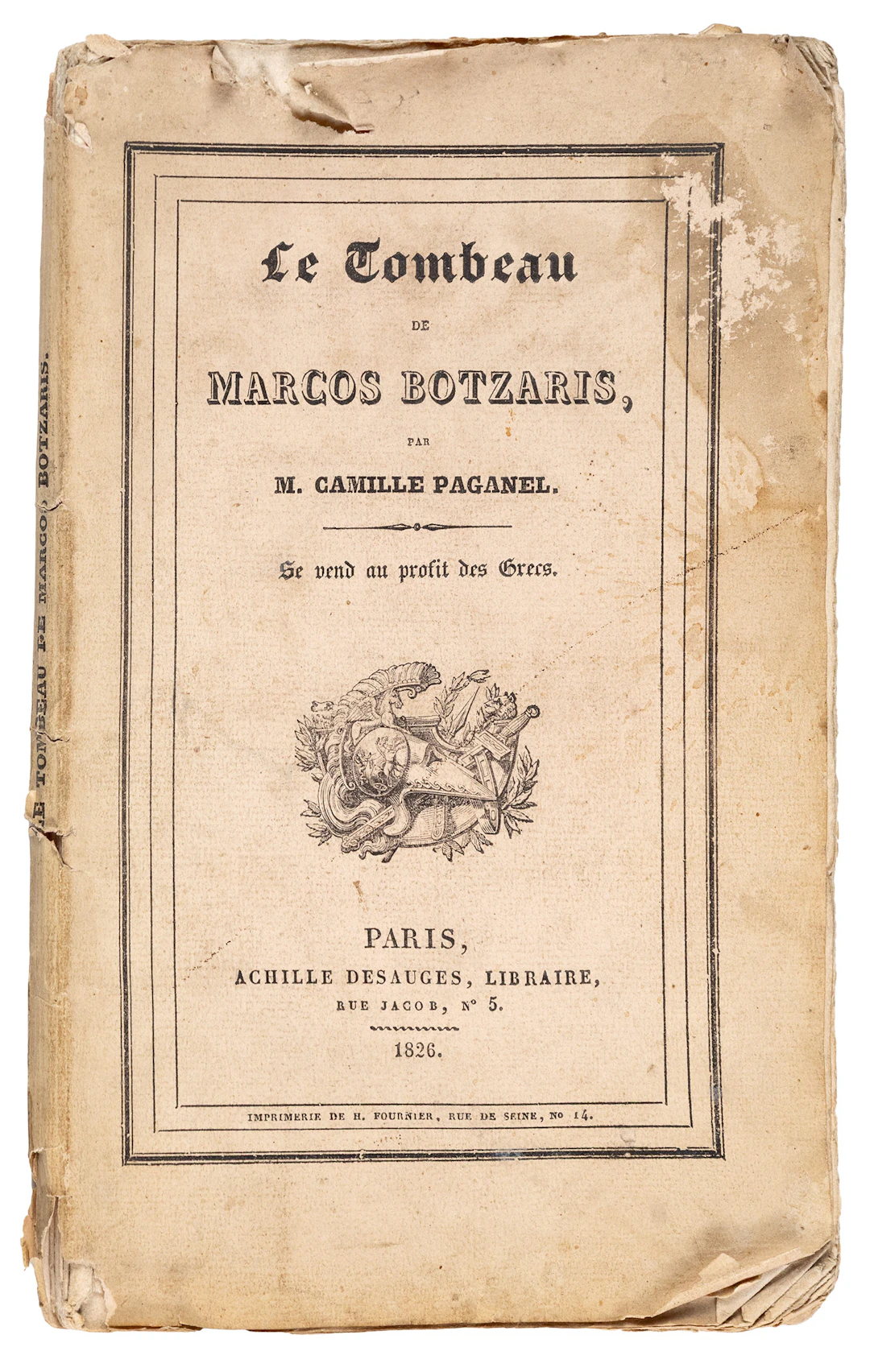 PAGANEL, Camille. Le tombeau de Marcos Botzaris, [στην πίσω όψη του