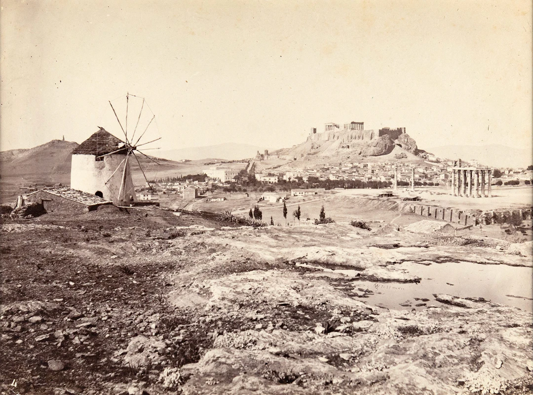 STILLMAN, William James. Ἄποψη τῆς Ἀθήνας ἀπό τά νοτιοανατολικά.