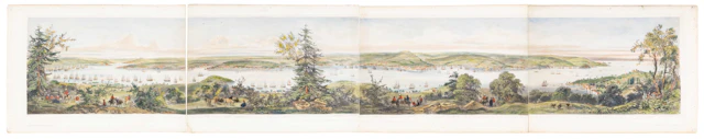 SCHRANZ, Joseph. Vue générale du Bosphore, de Roumeli-Hissari à la