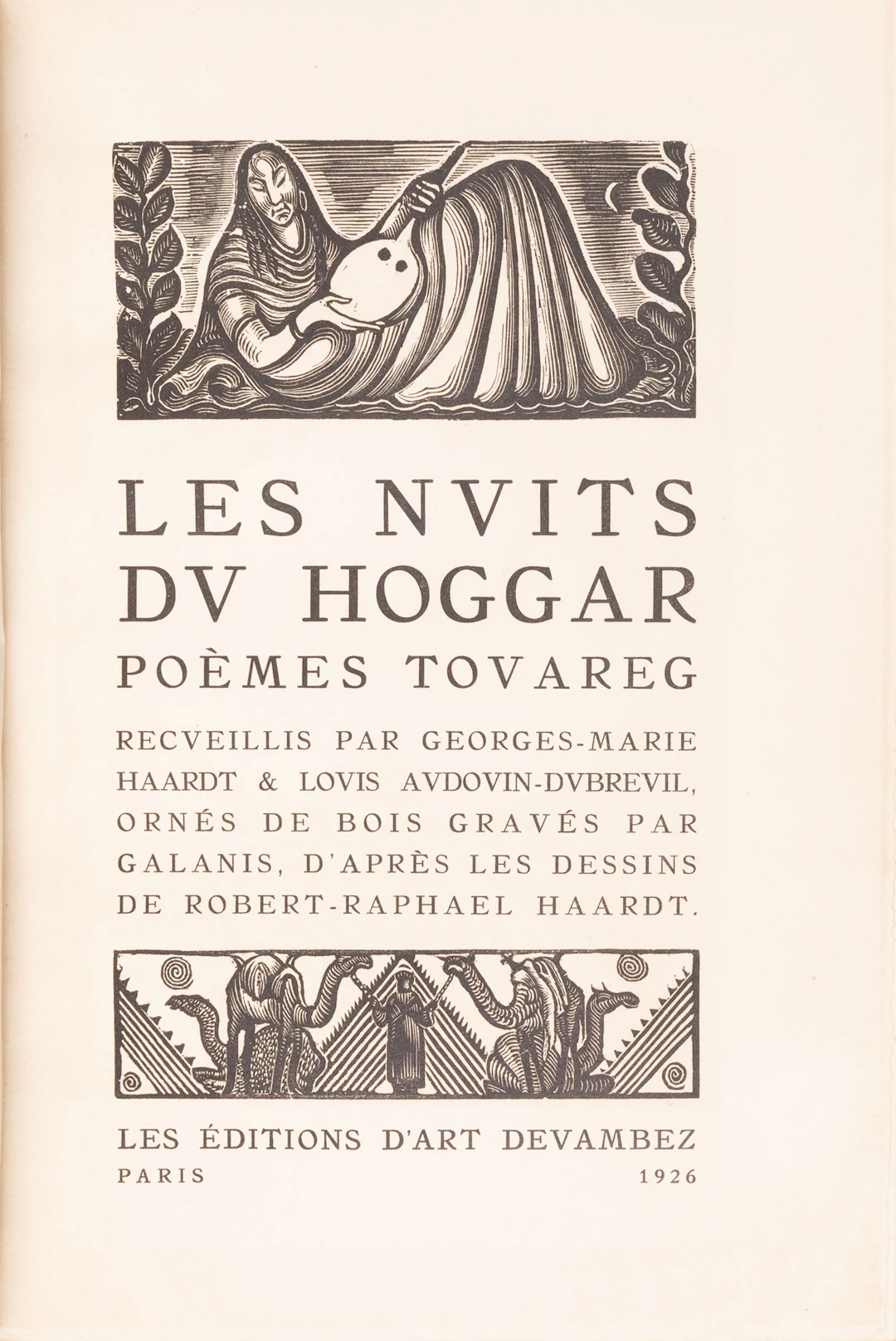Les nuits du Hoggar, poèmes touareg, recueillis par Georges- Marie