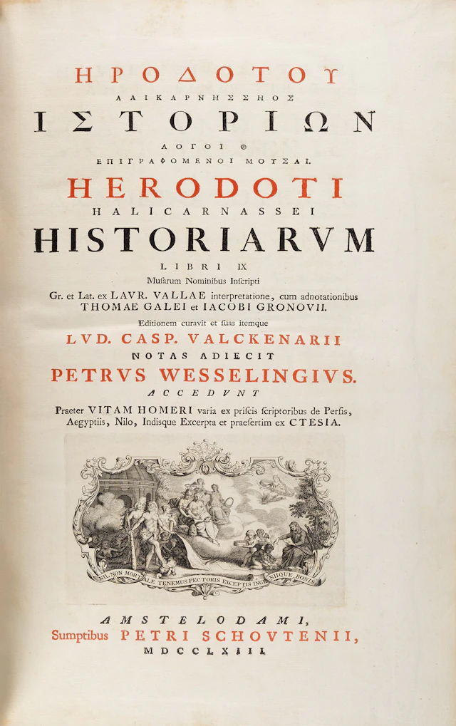 HERODOTUS. Ἡροδότου Ἀλικαρνασσῆος Ἱστοριῶν λόγοι Θ, ἐπιγραφόμενοι