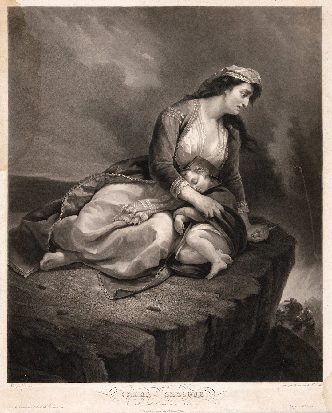 DECAISNE, Henri. Femme Grecque, attendant l’issue d’un combat.