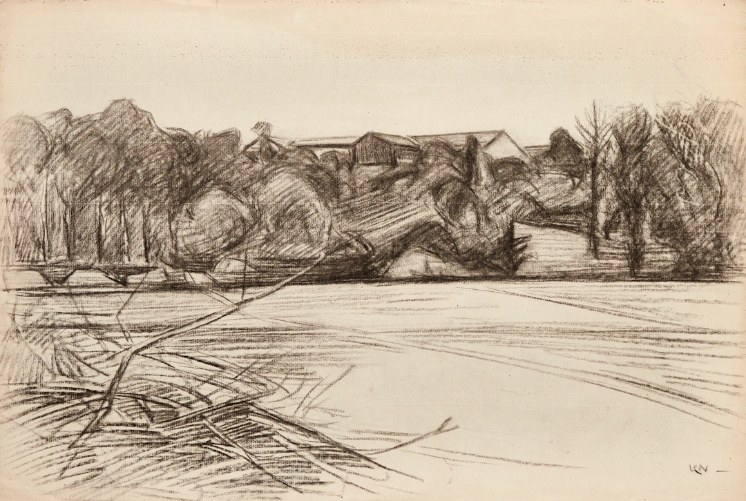 KARL NORDSTRÖM (Tjörn 1855-1923 Drottningholm). Vidsträckt utsikt
