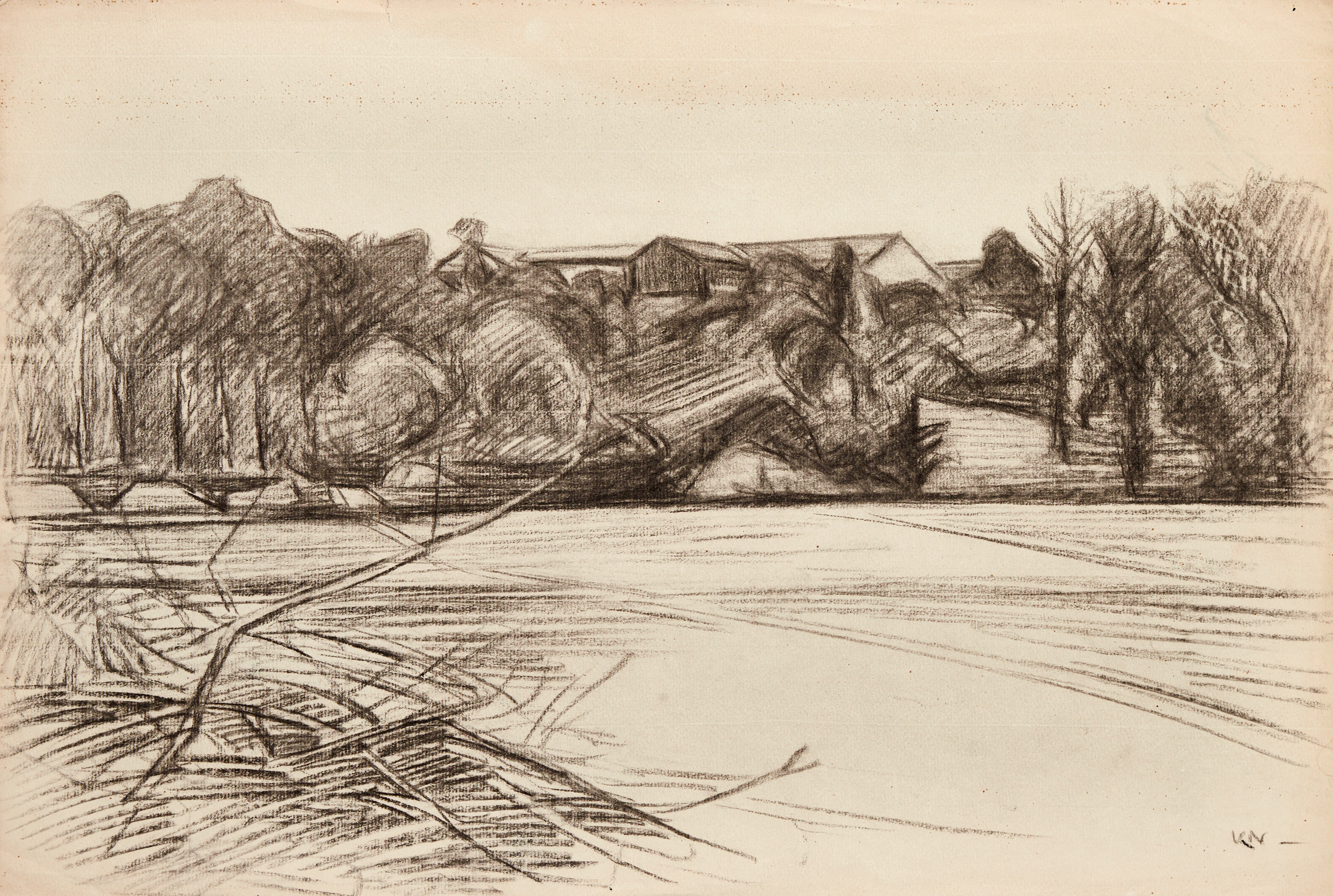 KARL NORDSTRÖM (Tjörn 1855-1923 Drottningholm). Vidsträckt utsikt