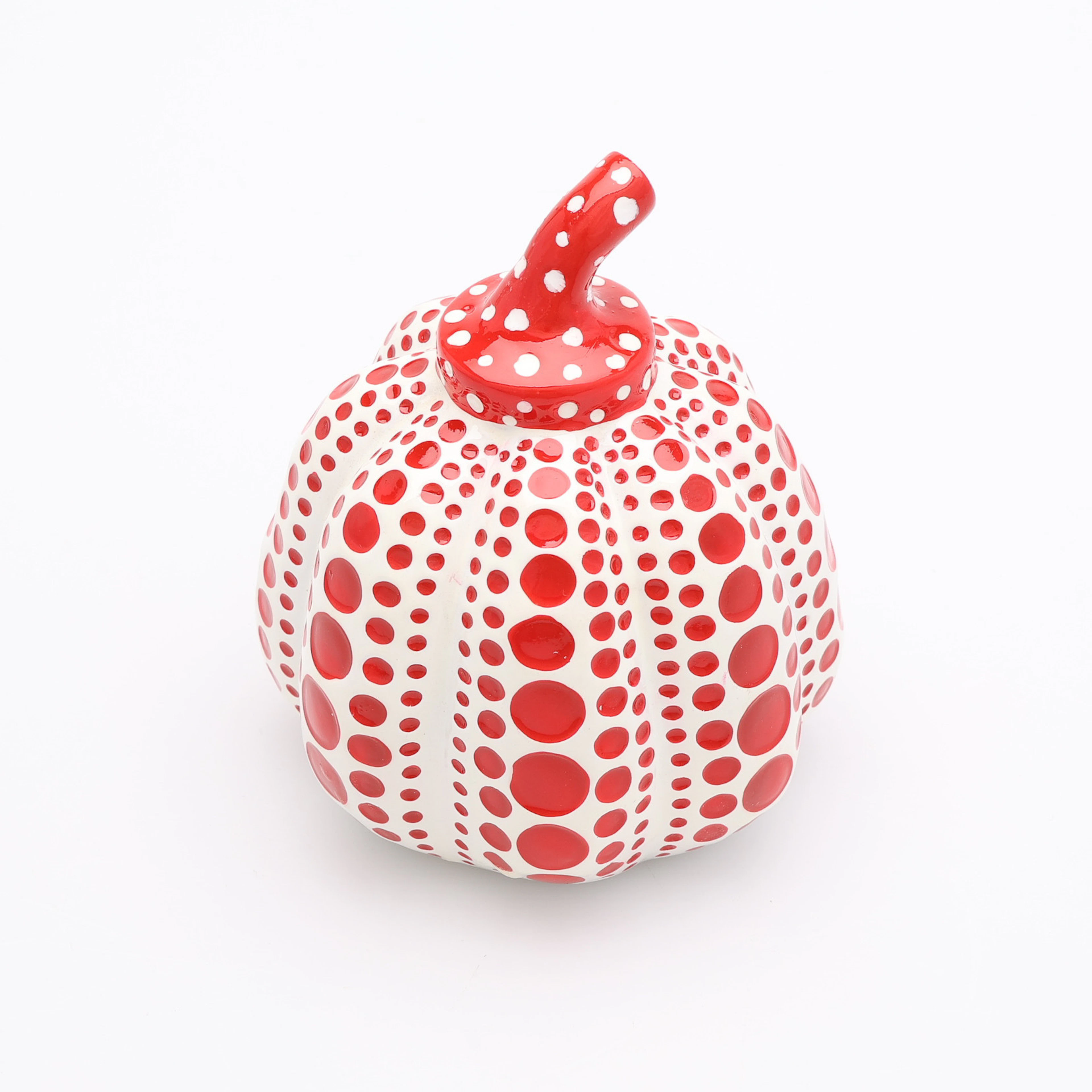 YAYOI KUSAMA. MULTIPEL, "RED PUMPKIN", LACKAD KONSTMASSA, ONUMRERAD.