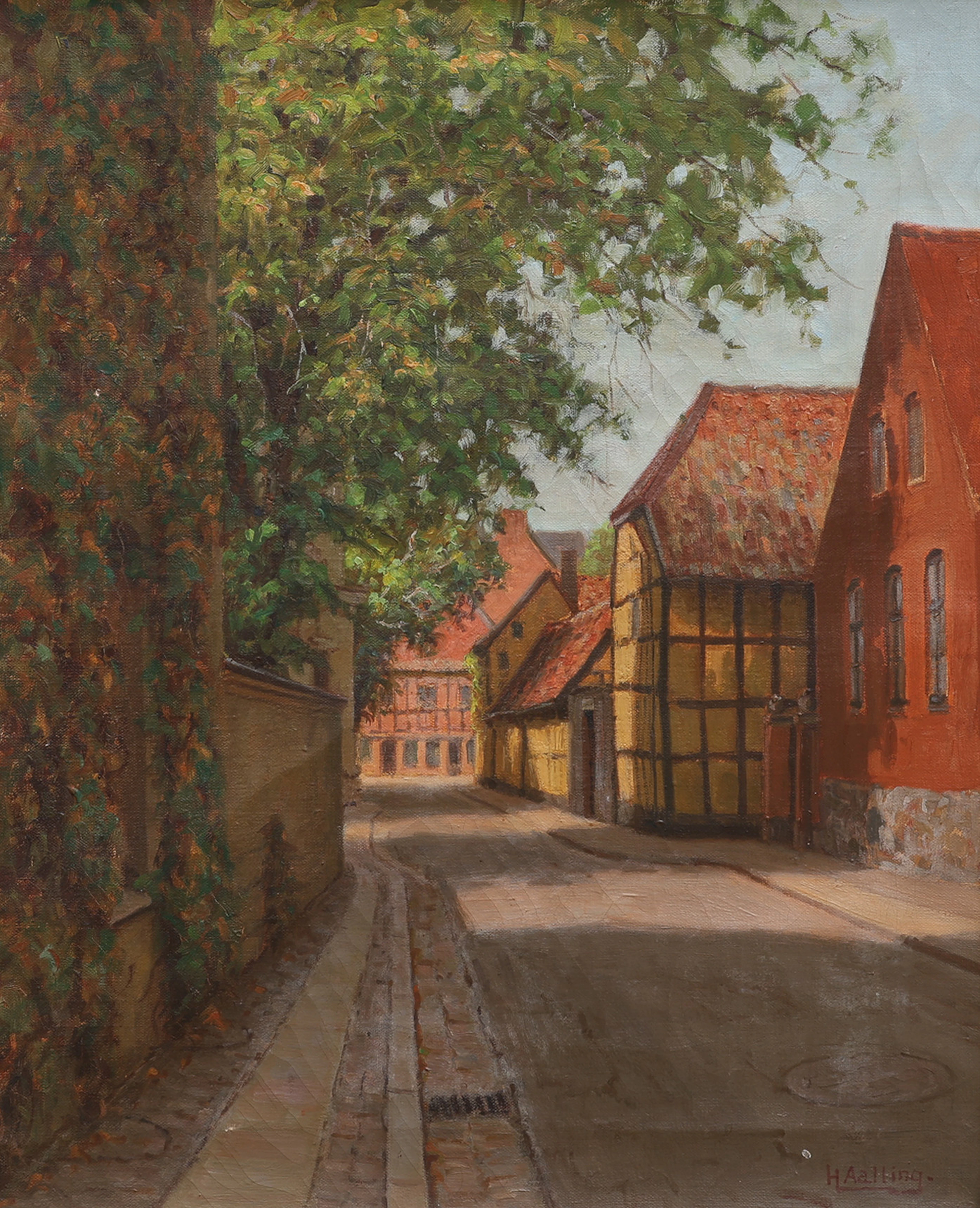 HANS NISSEN AALLING (1890-1971). MOTIV FRÅN PARADISGATAN.