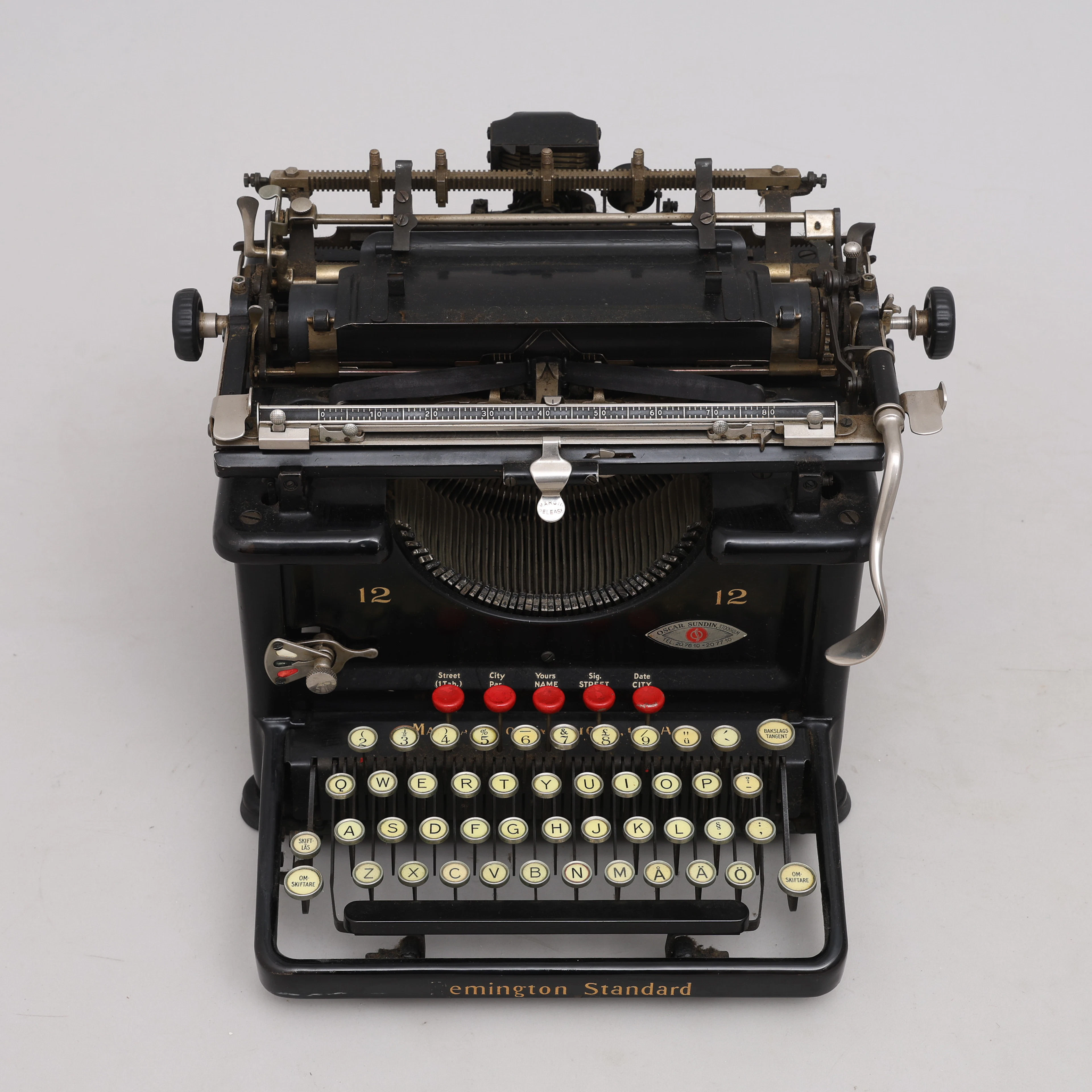 SKRIVMASKIN, Remington, "12", 1924.