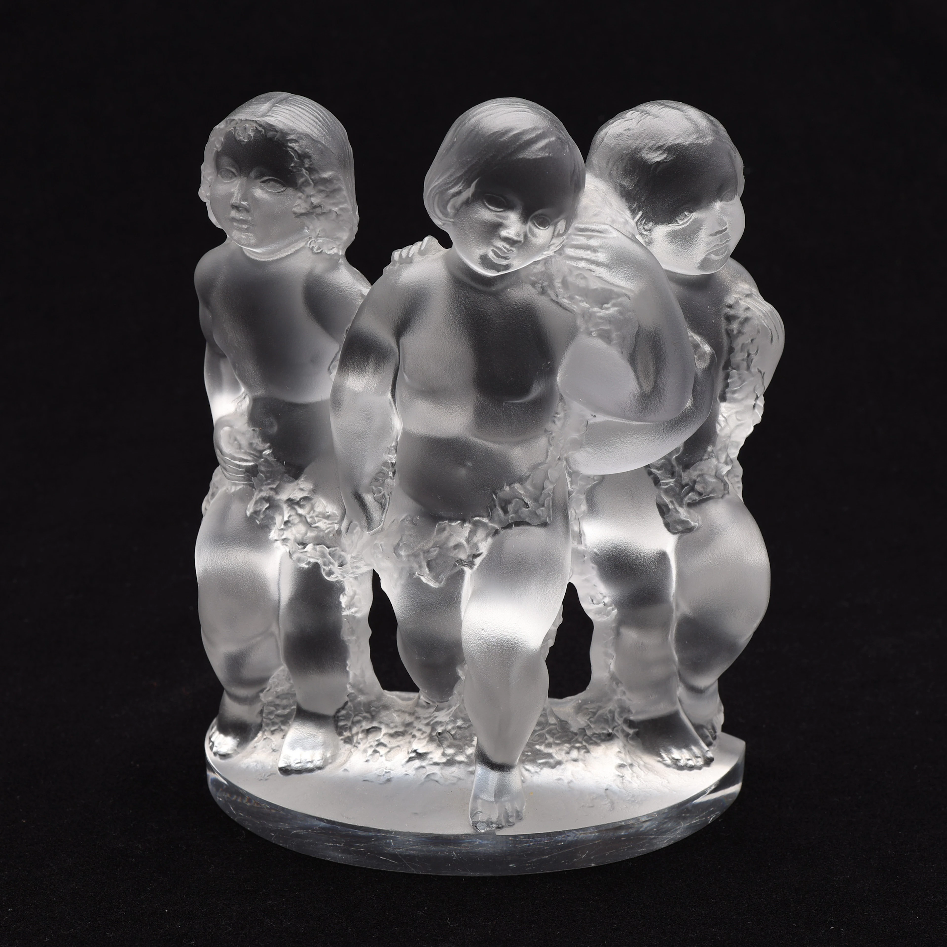 FIGURGRUPP, LALIQUE, "LUXEMBOURG". Signerad Lalique France.