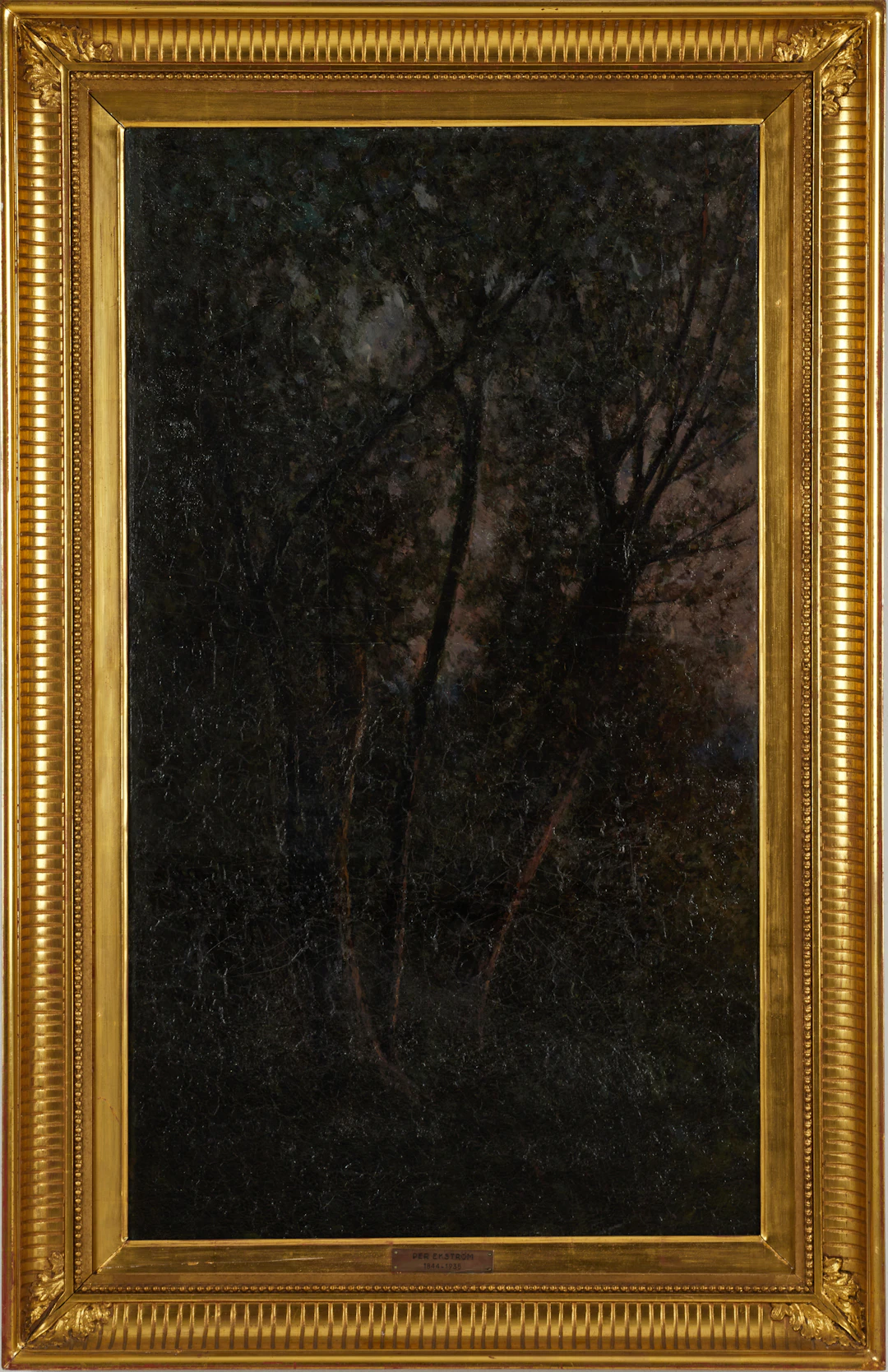 PER EKSTRÖM (1844-1935). Träddunge, motiv från Frankrike, olja på duk.
