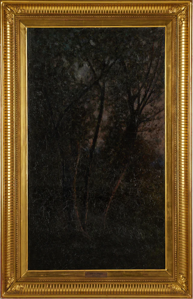 PER EKSTRÖM (1844-1935). Träddunge, motiv från Frankrike, olja på duk.