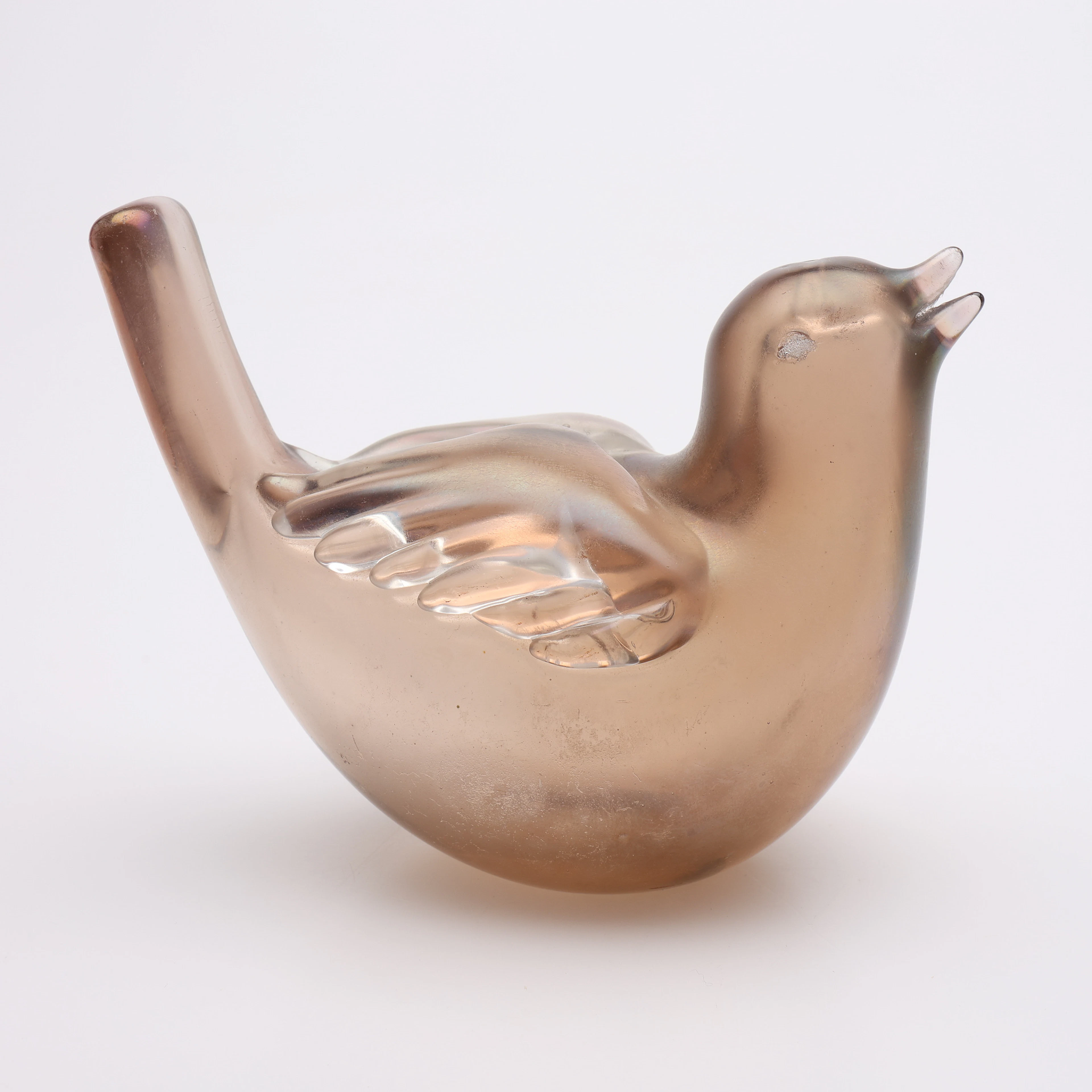 TYRA LUNDGREN. SKULPTUR I FORM AV FÅGEL, VENINI, MURANO.