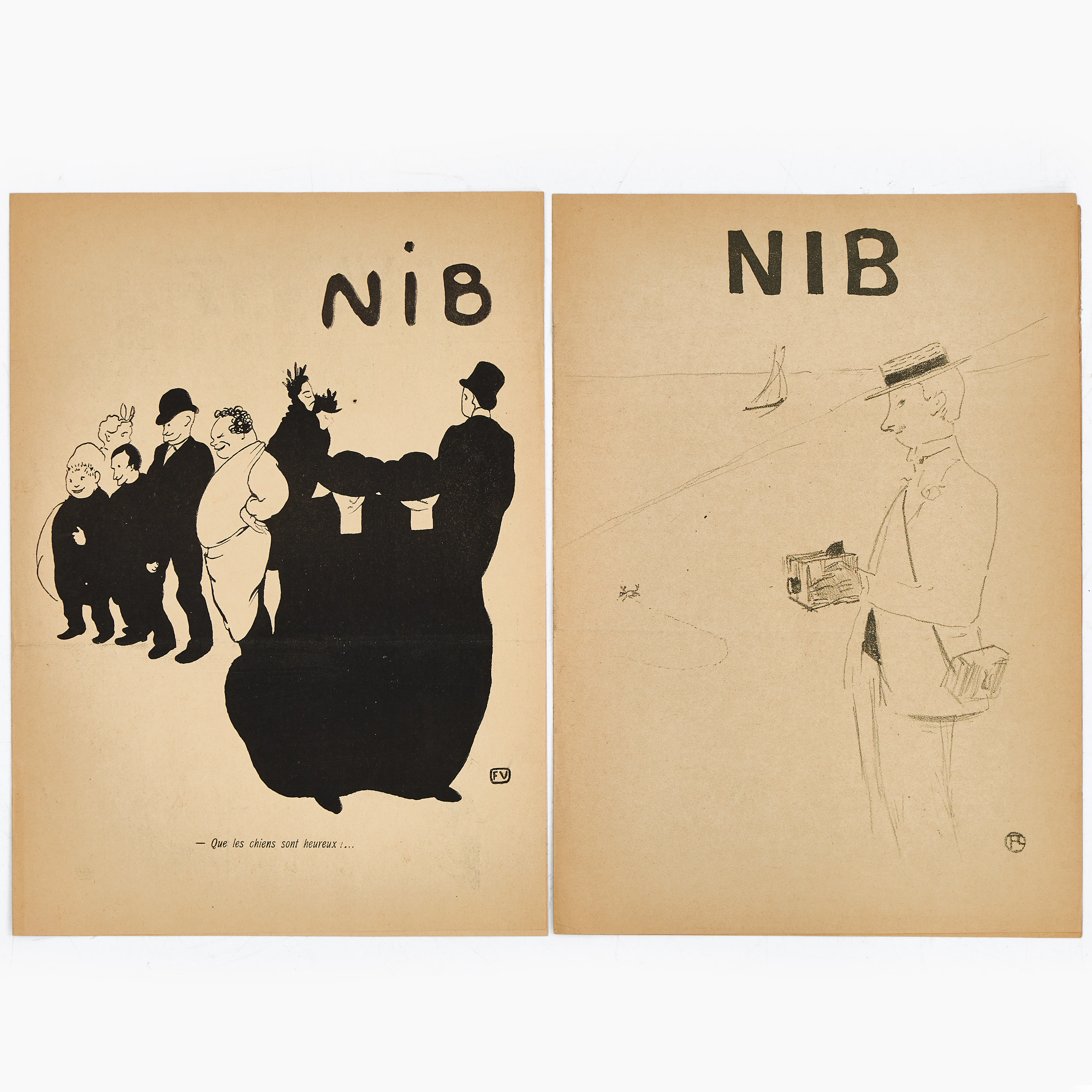 HENRI DE TOULOUSE-LAUTREC/ FELIX VALLOTTON, Två särtryck "NIB", med