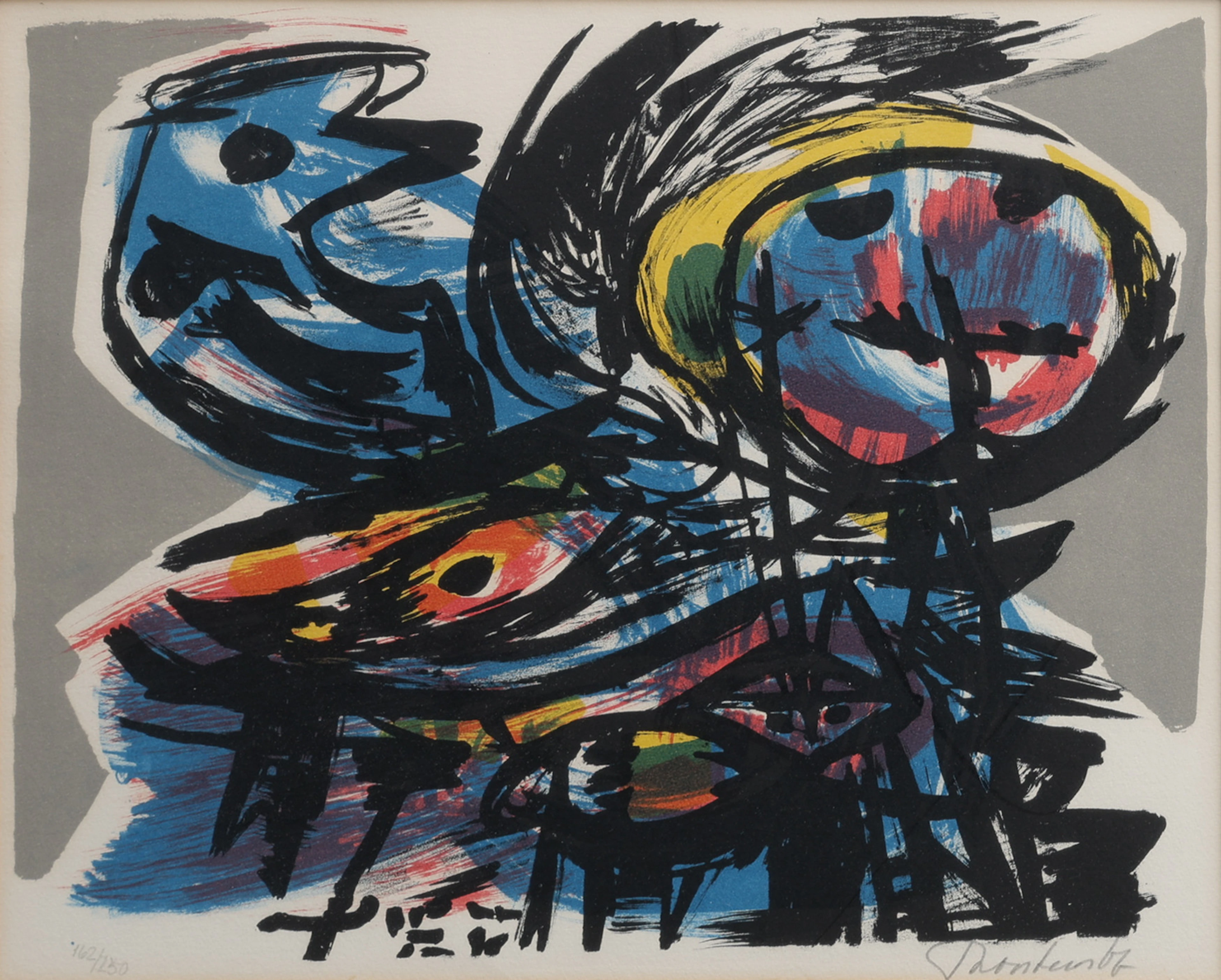 ANTON ROOSKENS 1906-1976. LITOGRAFI, SIGNERAD, NUMRERAD 162/250.