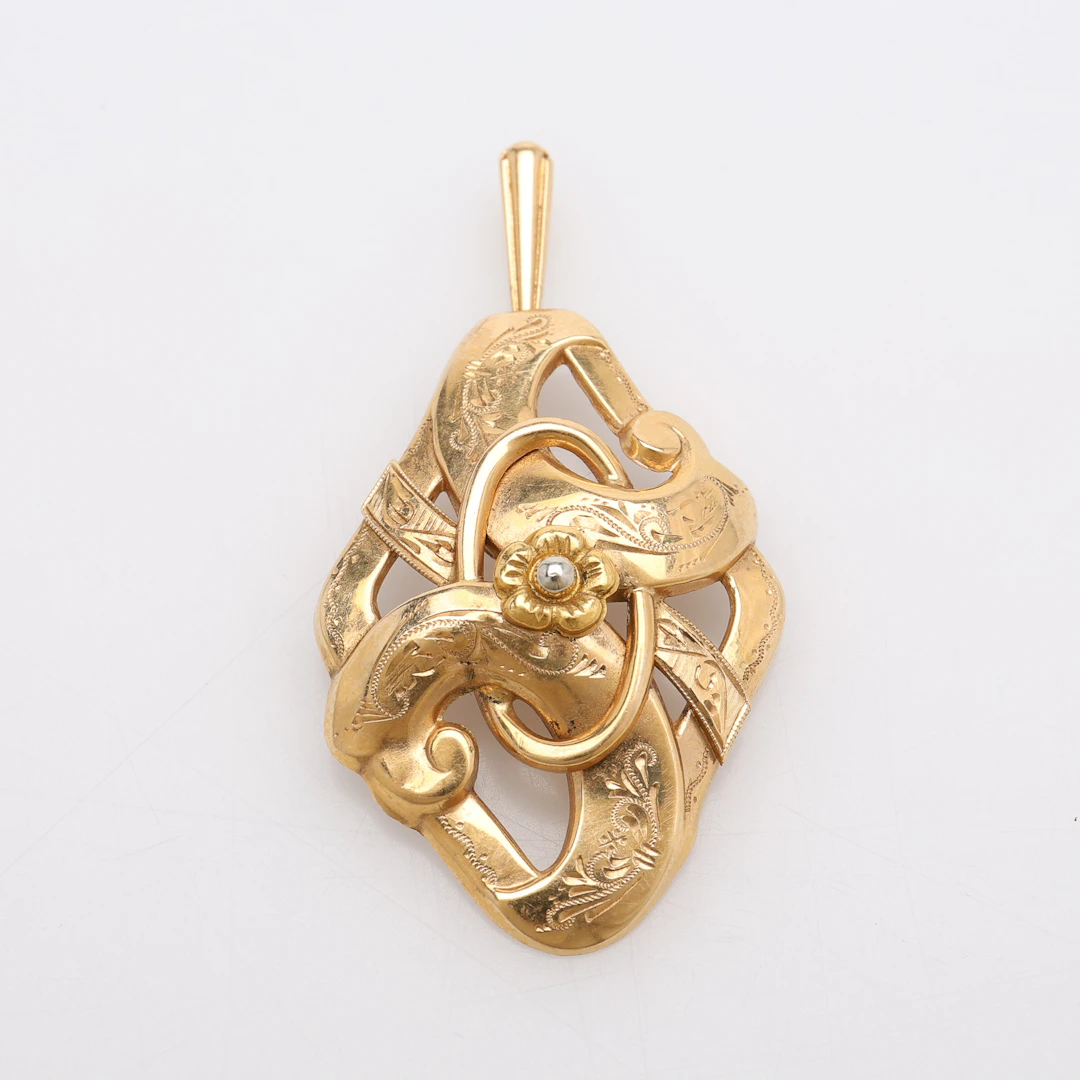 HÄNGE, 18K GULD, GUSTAF DAHLGREN & CO, MALMÖ, 1945, 3,4 GRAM.