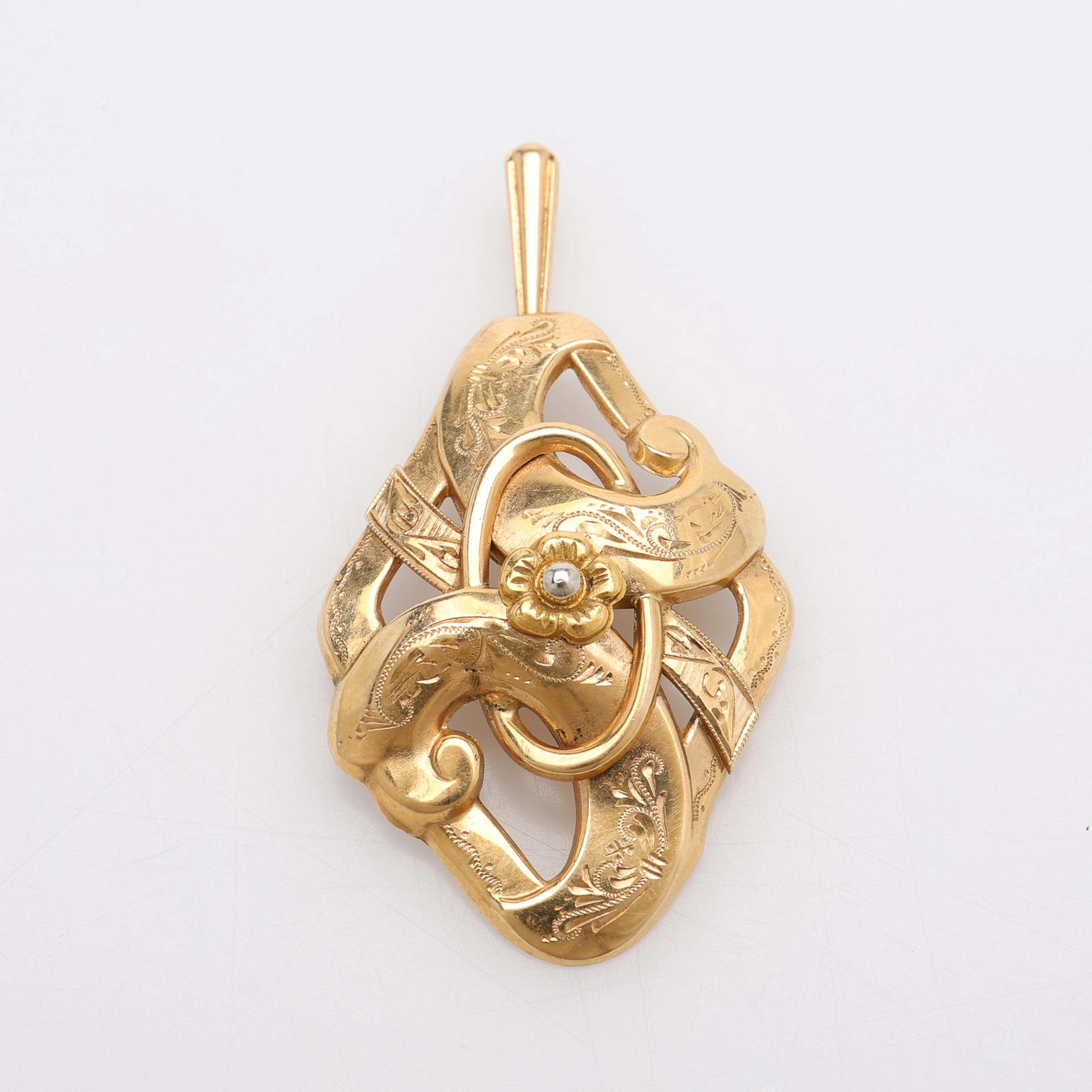 HÄNGE, 18K GULD, GUSTAF DAHLGREN & CO, MALMÖ, 1945, 3,4 GRAM.
