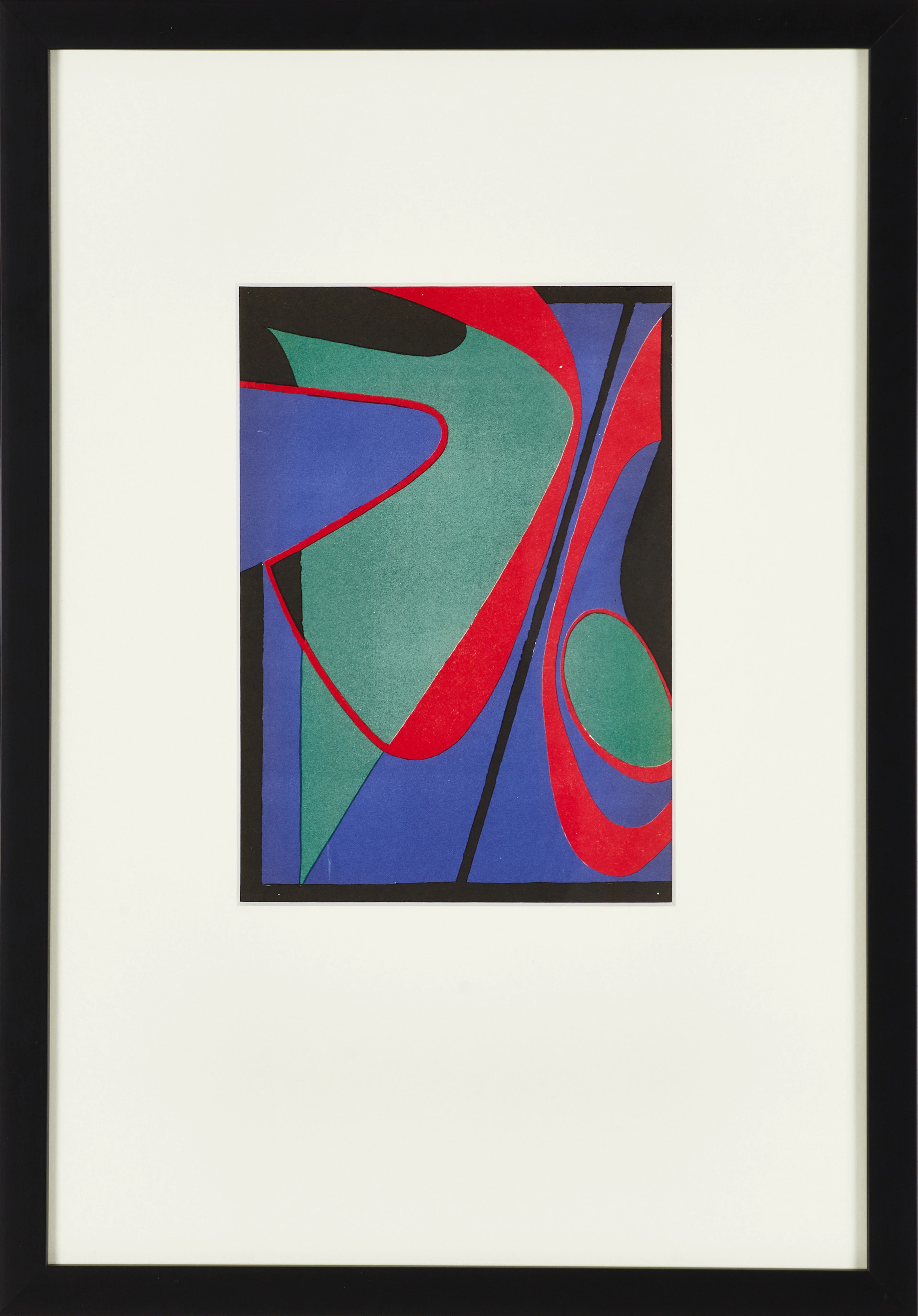 SAM VANNI (Finland, 1908-1992), efter, Komposition, 1956, färgtryck.