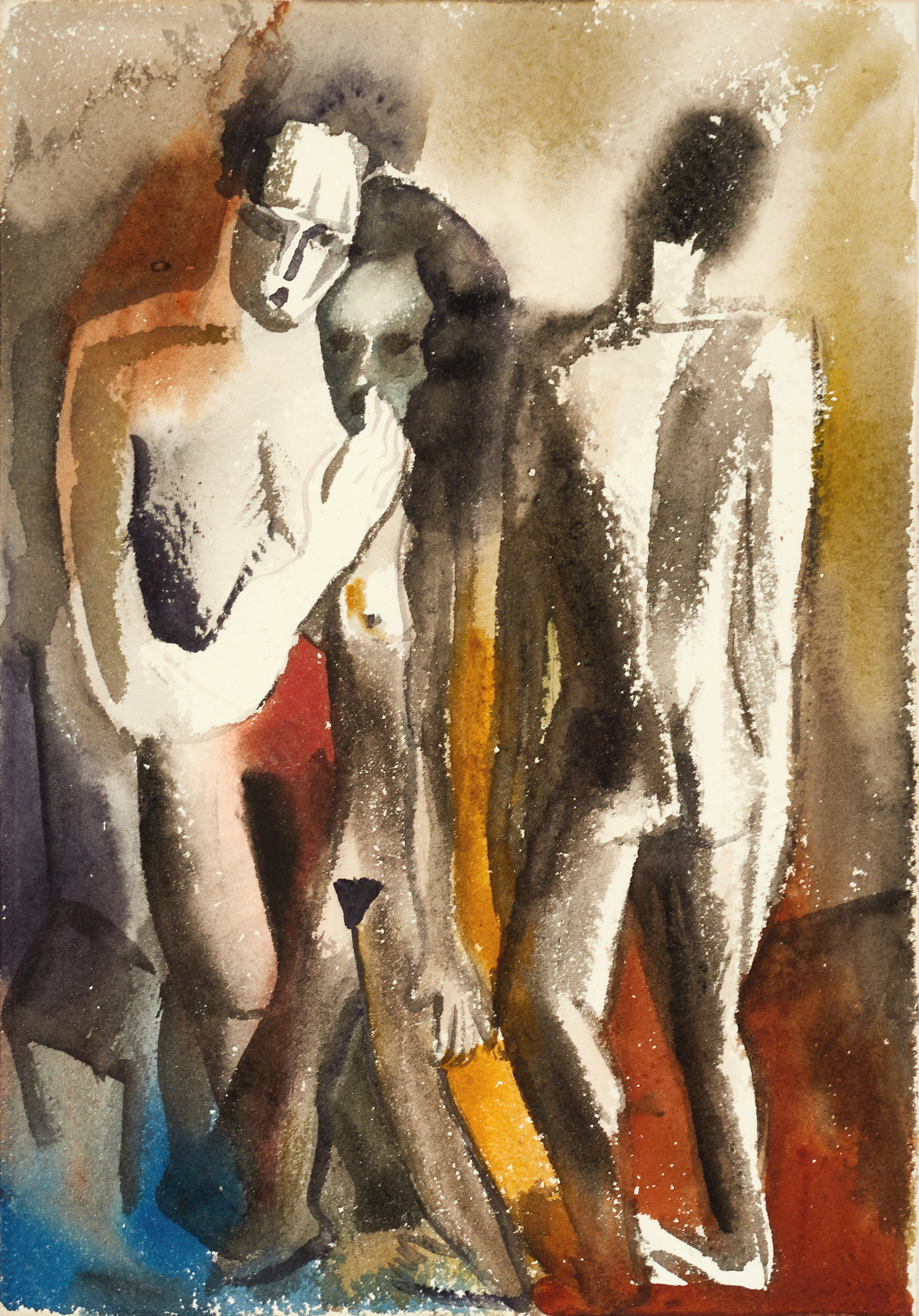 BRITA NORDENCREUTZ (1899-1982), Fauvistisk figurkomposition, 1920-tal