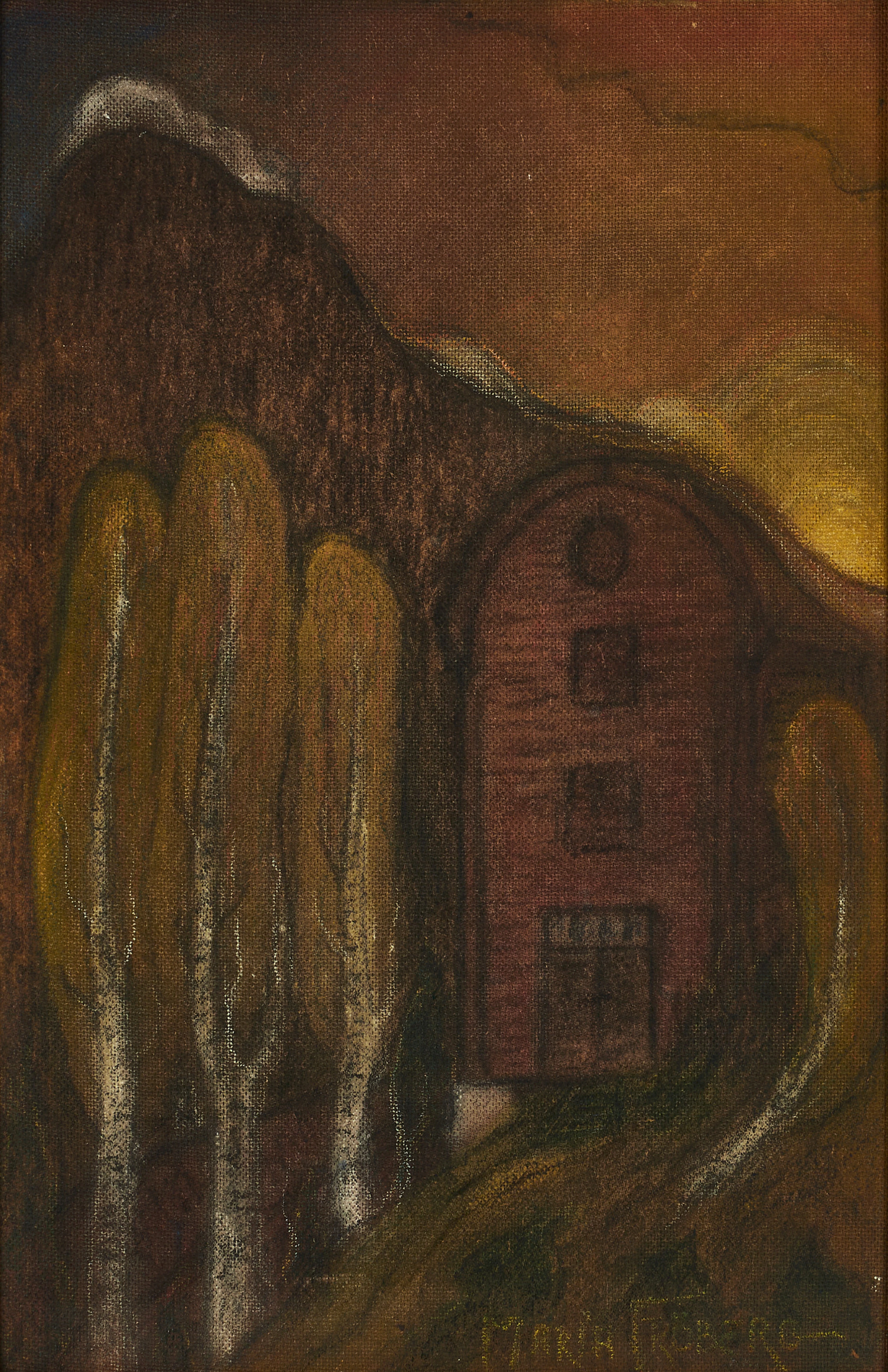 MARIA FRÖBERG (Västerås 1886-1962 Eskilstuna). Landskap i skymning