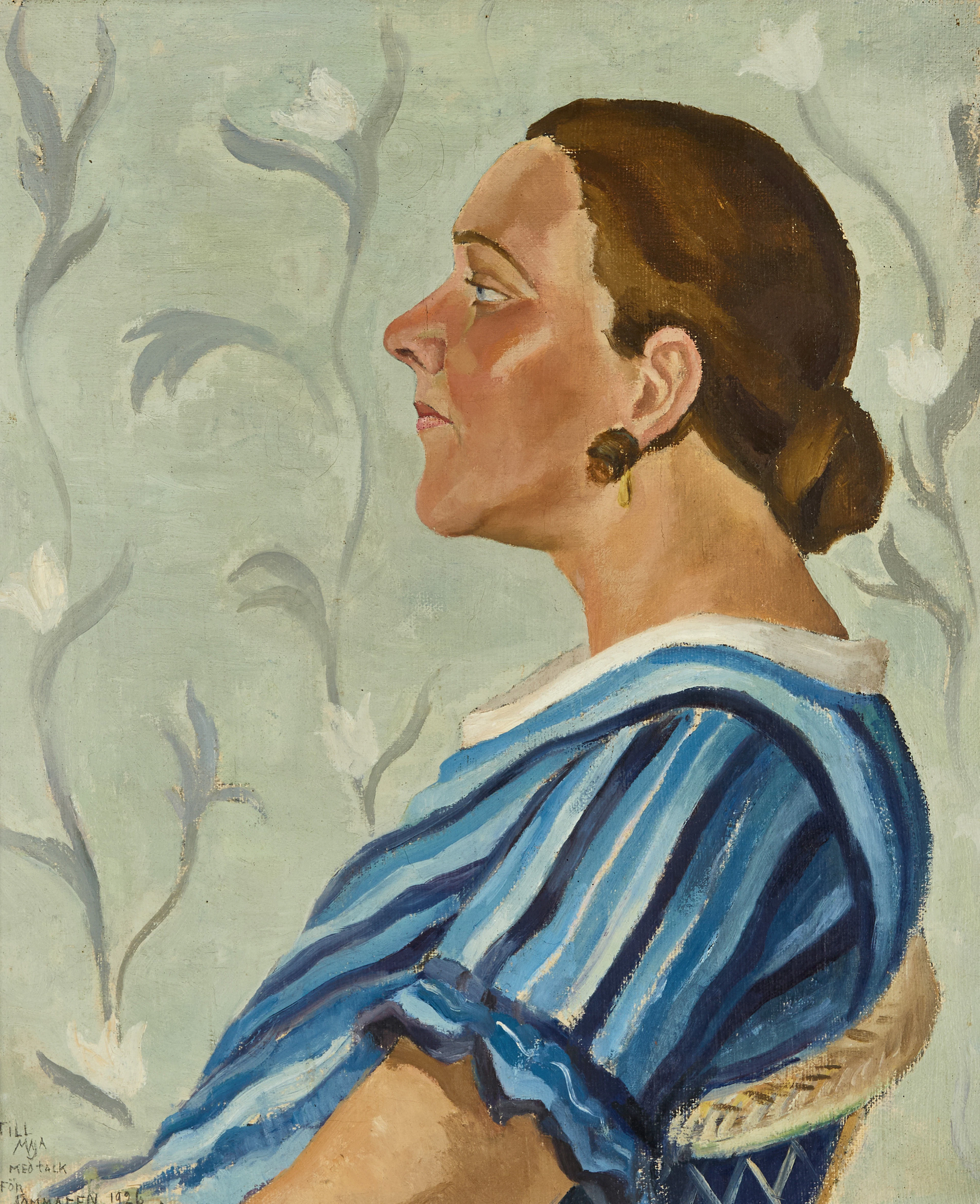 SVEN EKSTEDT (1894-1950), Konstnärinnan Maja Fjaestad, 1926, signerad