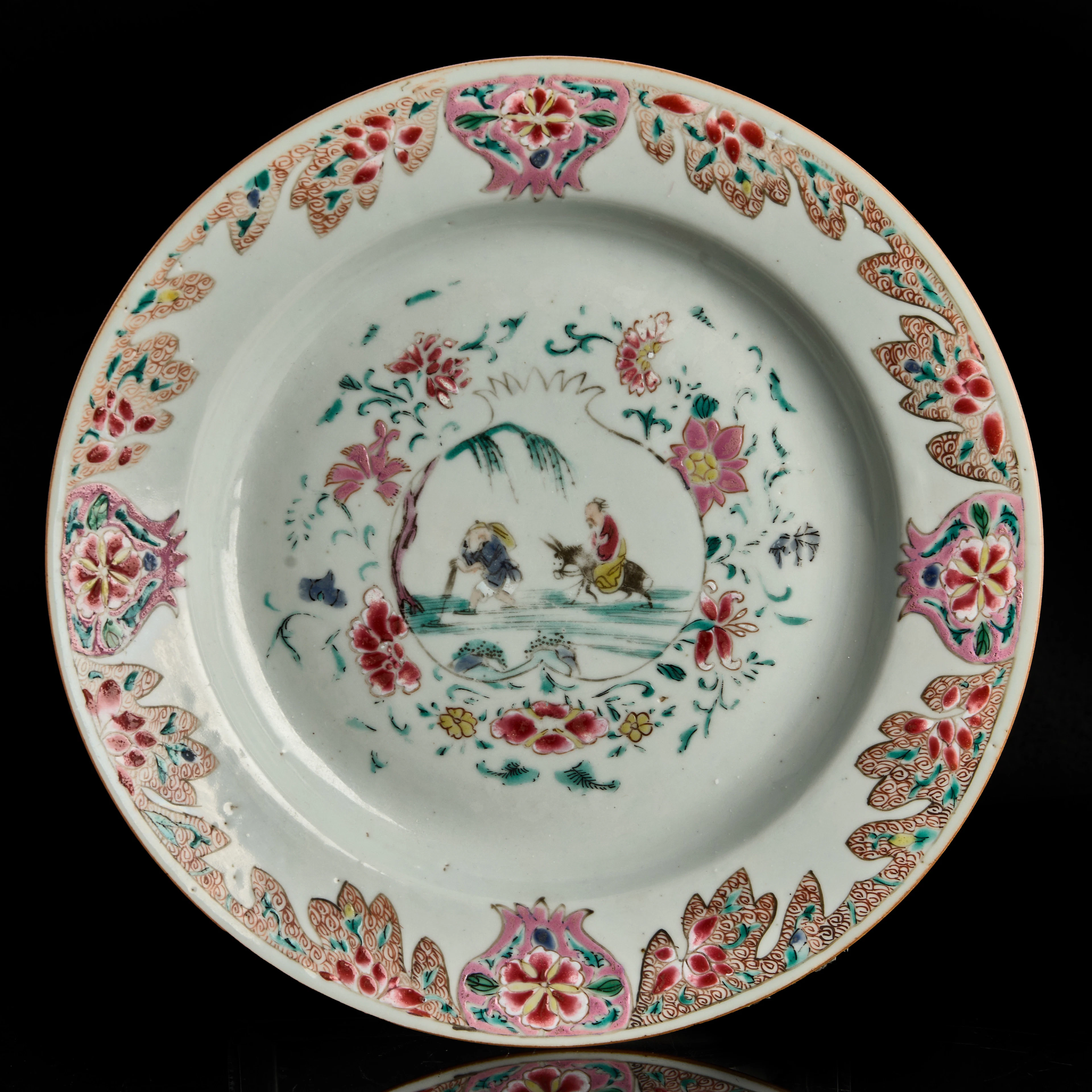 TALLRIK, porslin, Kina, exportporslin, dekor i famille rose, 1700-talets