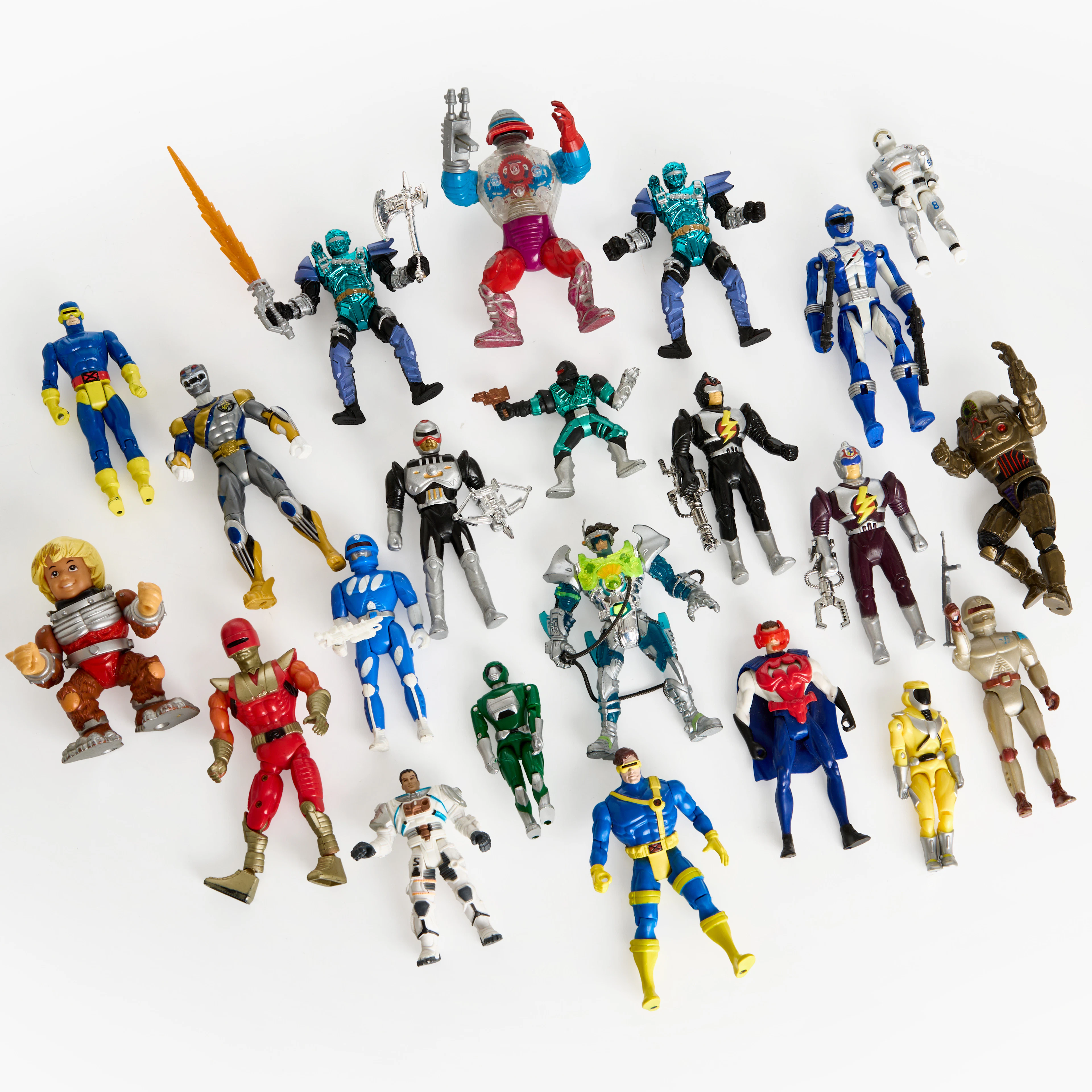 SAMLARFIGURER, 22 st, 1980/1990/2000-tal, bland annat Mattel Inc och Bandai.