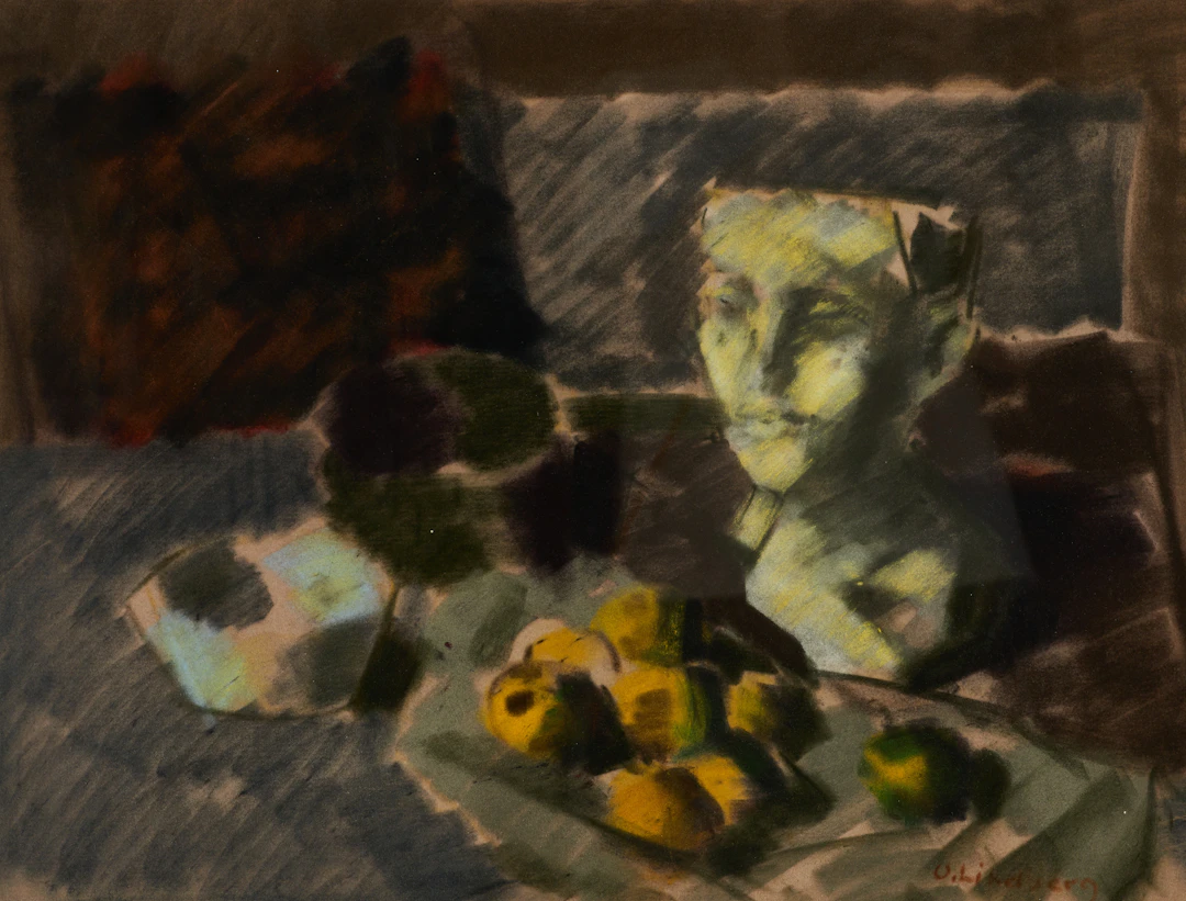UNO LINDBERG (1912-1992). Stilleben med fruktskål, signerad U. Lindberg