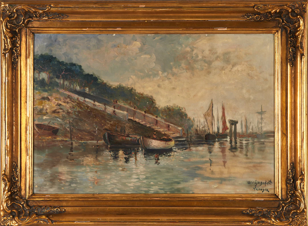WILHELM VON GEGERFELT (SVERIGE, 1844–1920). Motiv från Venedig, signerad