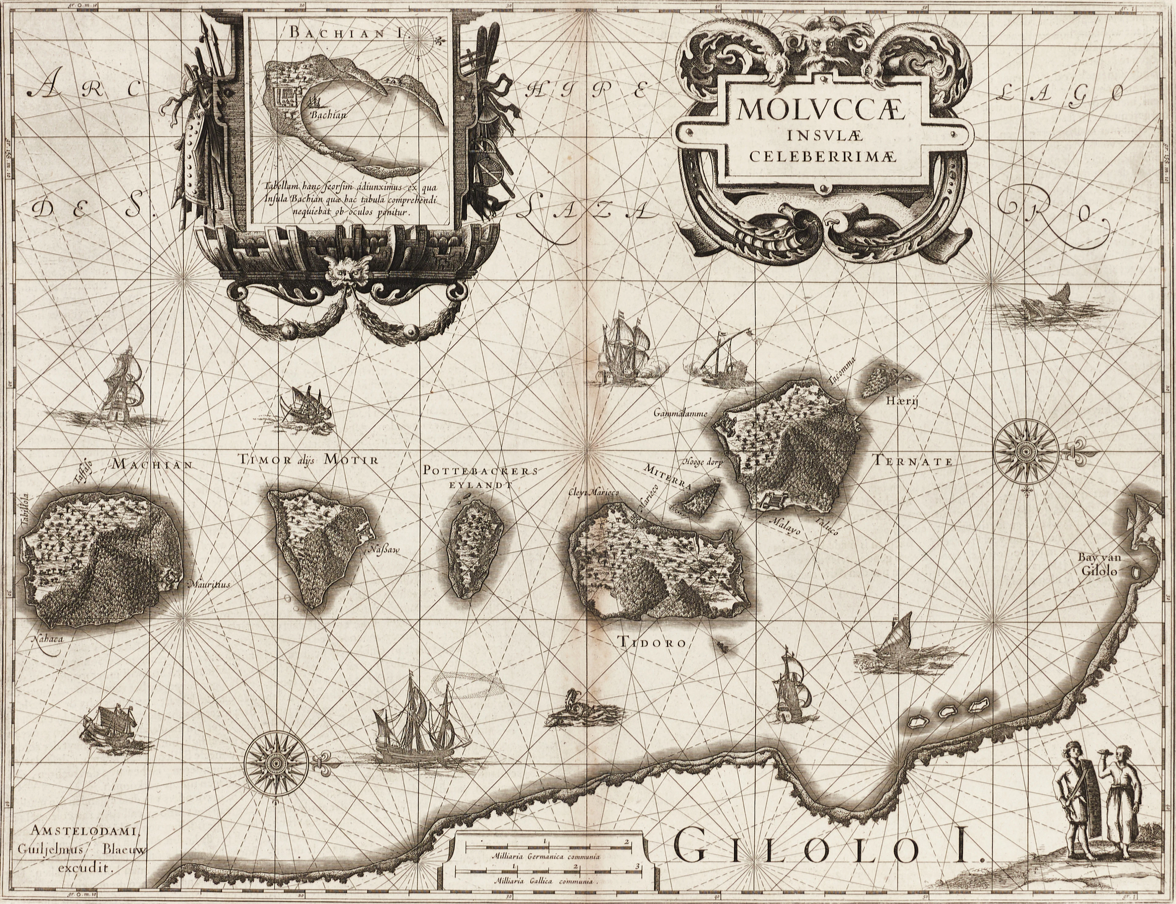 BLAEU, Moluccæ Insulæ Celeberrimæ, ca 1640-55.