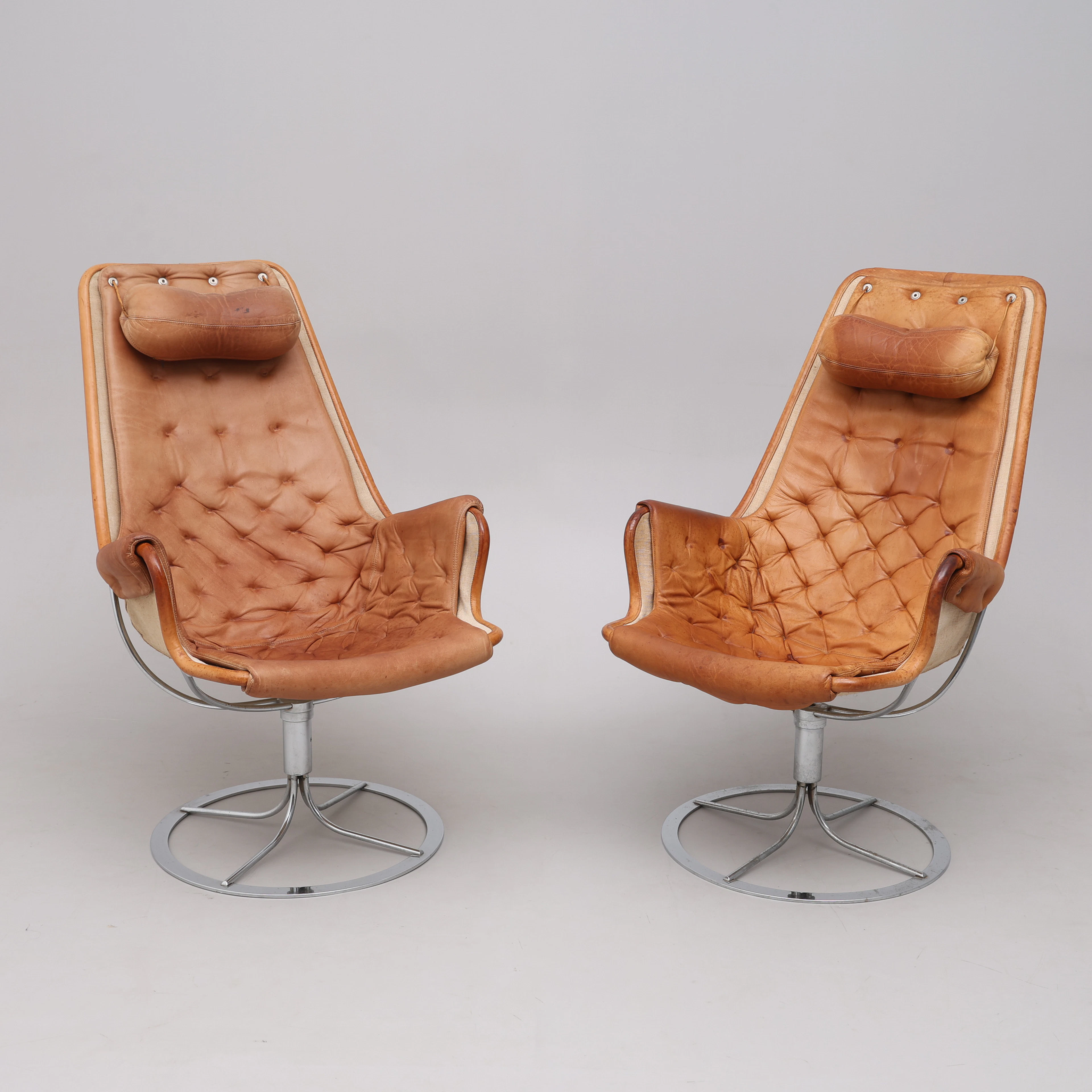 BRUNO MATHSSON. FÅTÖLJER, ETT PAR, "JETSON", DUX, 1970/80-TAL.
