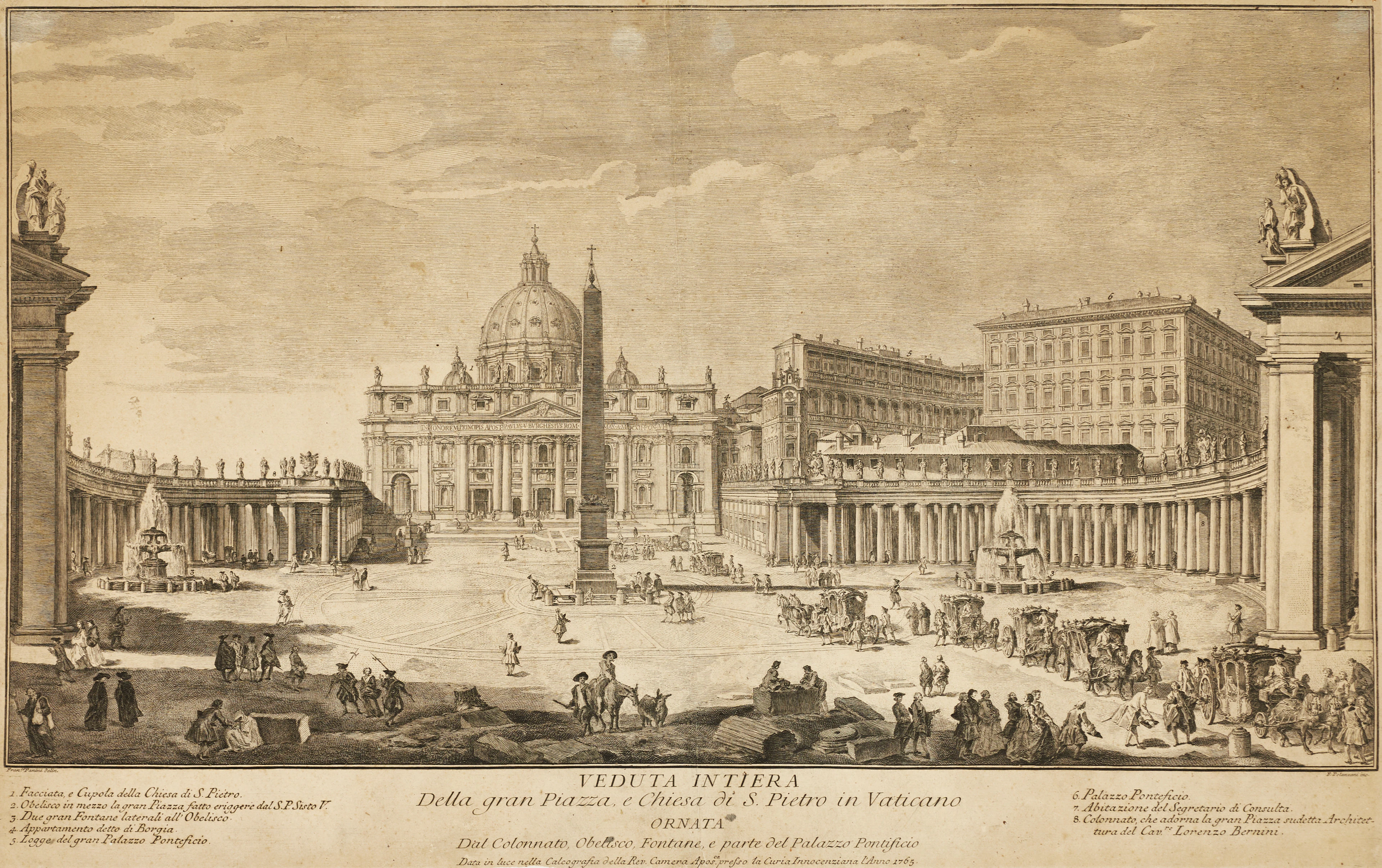 FRANCESCO POLANZANI (1700-1783), "Veduta Intiera Della Gran Piazza