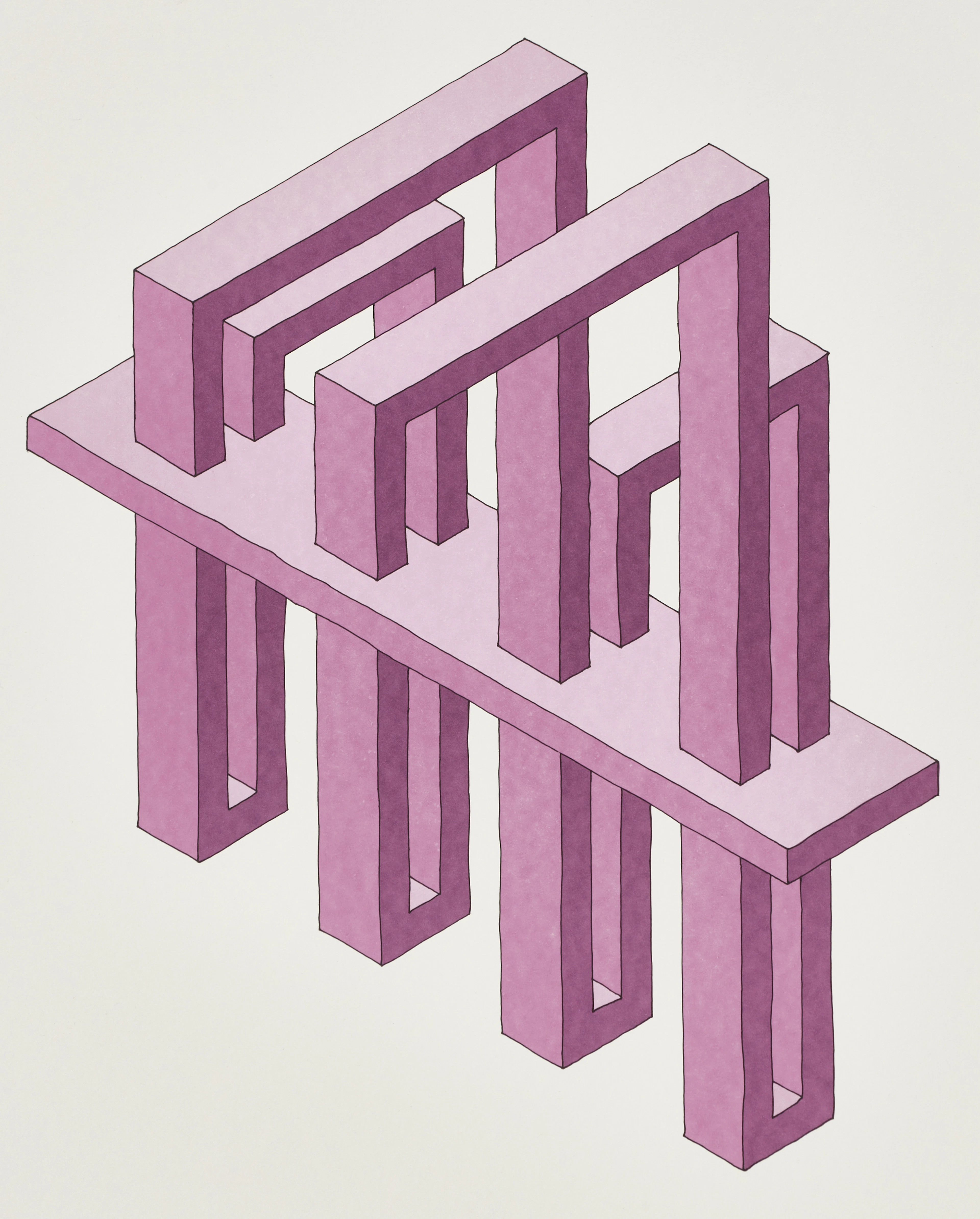 OSCAR REUTERSVÄRD (Sverige, 1915-2002), Perspective japonaise - Omöjlig