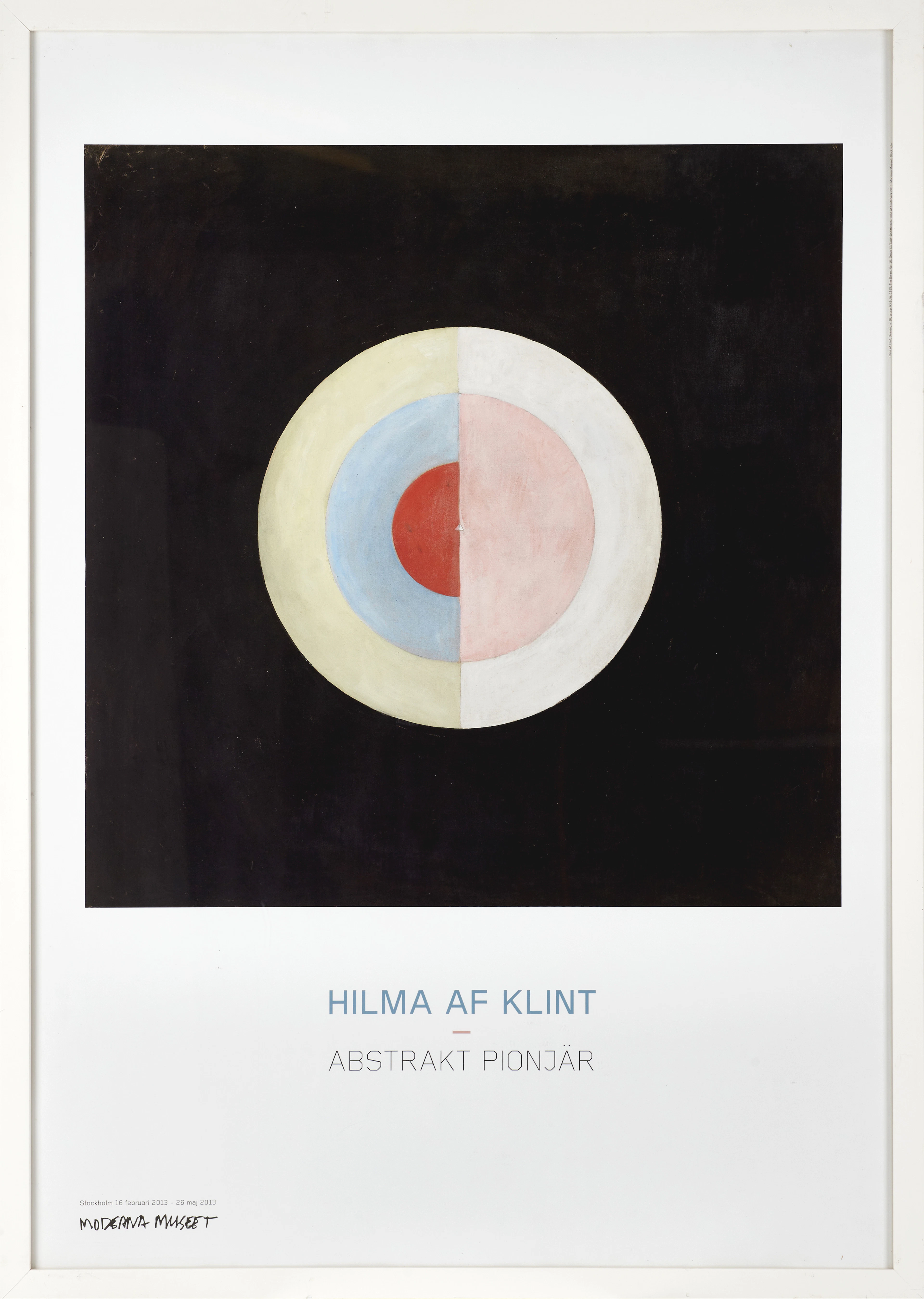 HILMA AF KLINT. Efter. Utställningsaffisch, för Moderna Museet, Stockholm