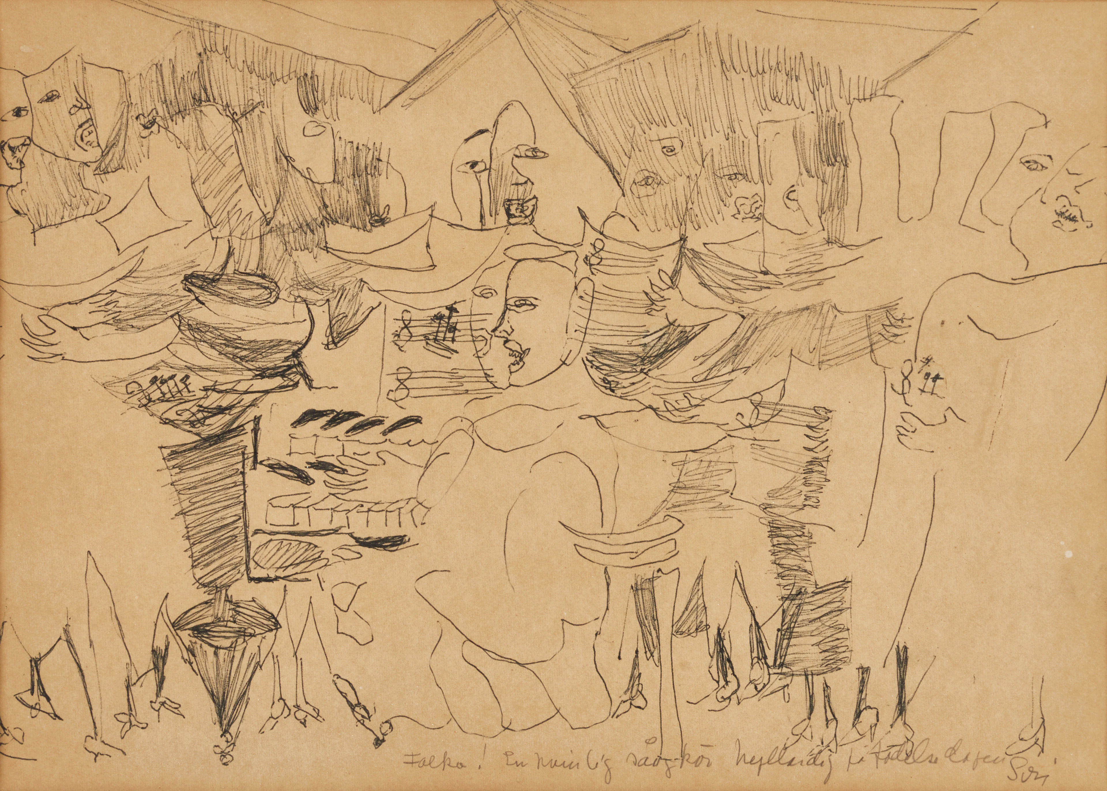 SIRI DERKERT (SVERIGE, 1888-1973):. TILLSKRIVEN. Körsång, med dedikation