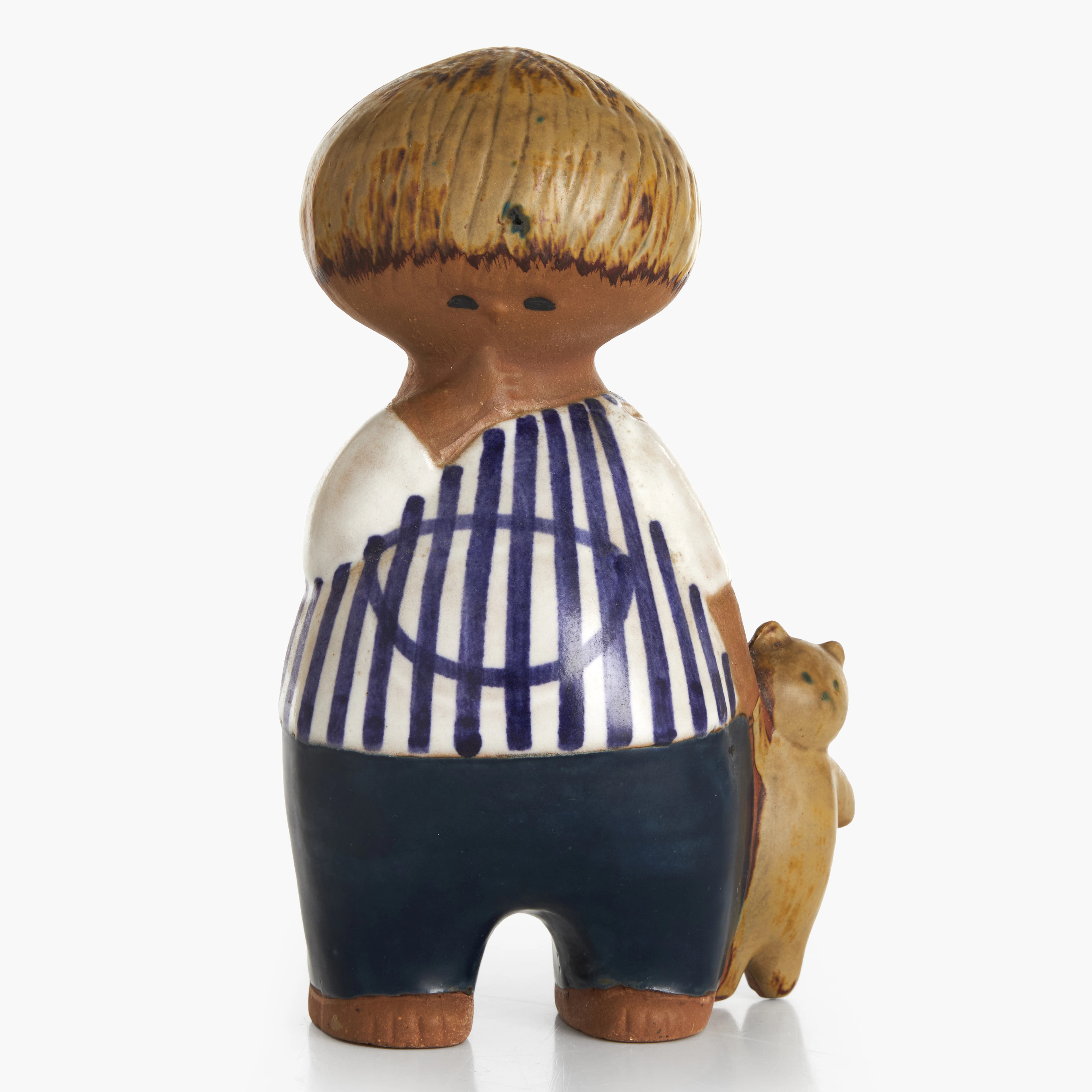 LISA LARSON. Figurin, "Malin" ur "Larsons ungar", Gustavsberg, delvis