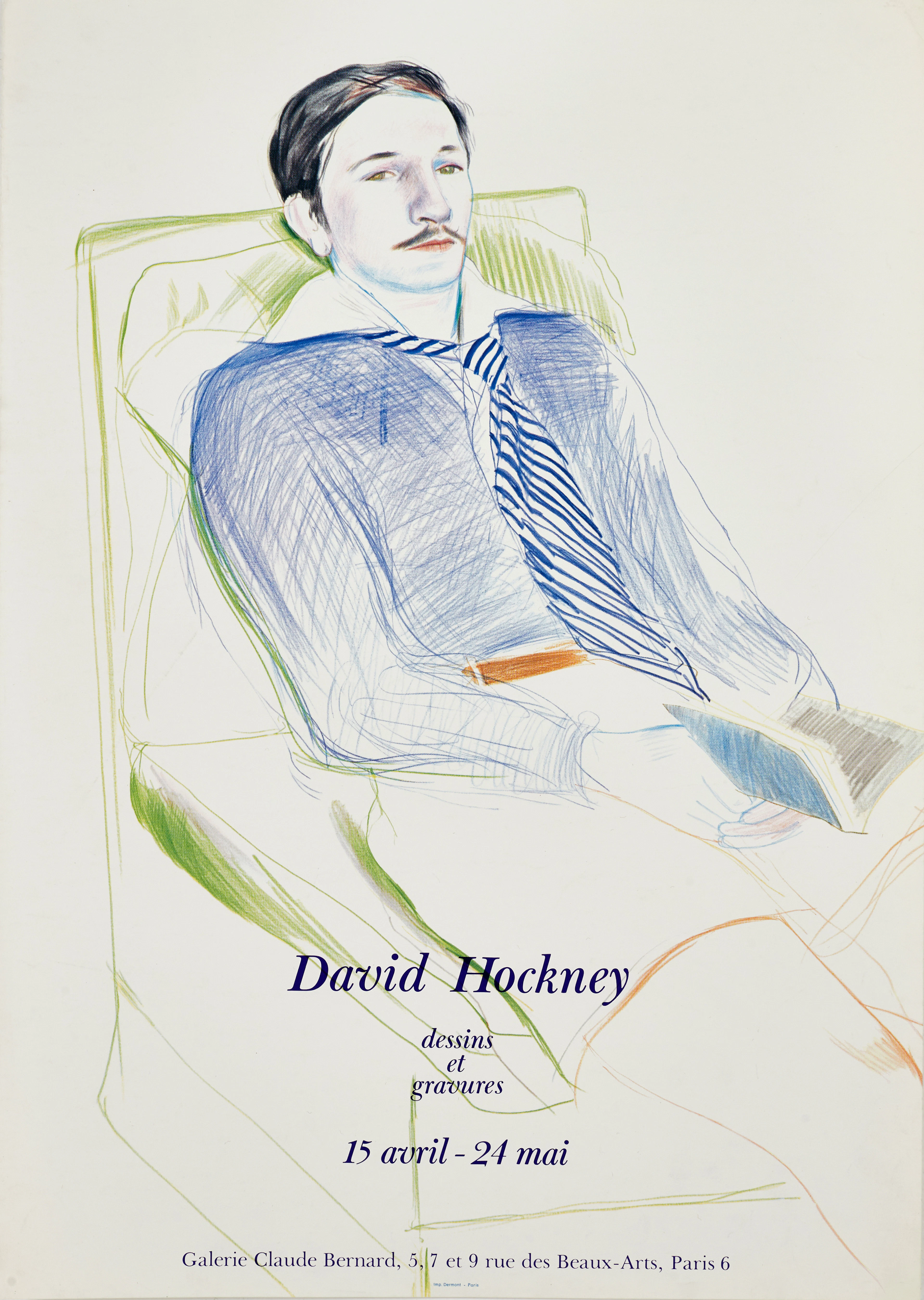DAVID HOCKNEY (FÖDD 1937). Dessins et gravures, Galerie Claude Bernard