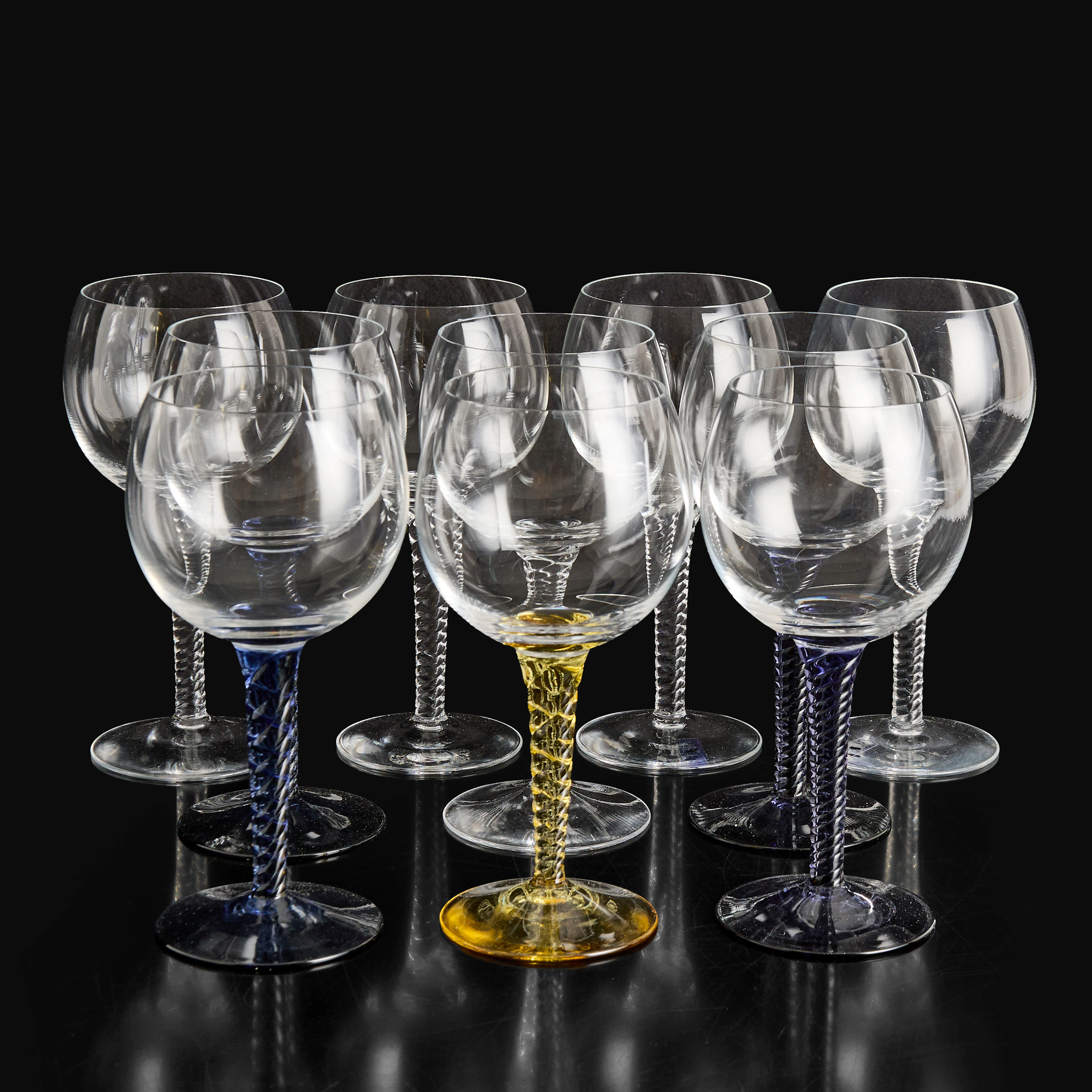 ROLF SINNEMARK, vinglas, 10 st, Älghult Glasbruk, Sweden.