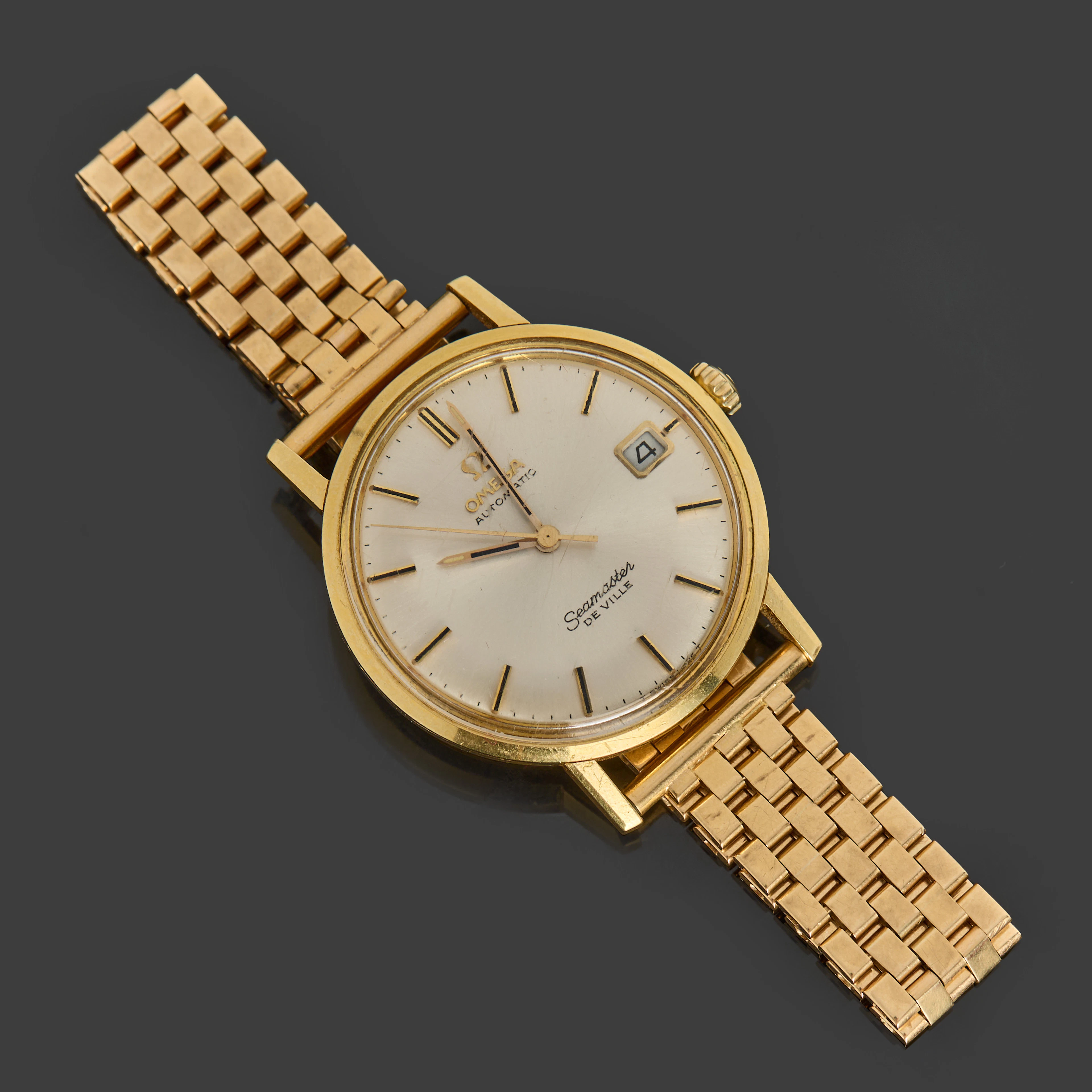 OMEGA, armbandsur, "Seamaster De Ville", 18k guld, brick-länk, 1953.