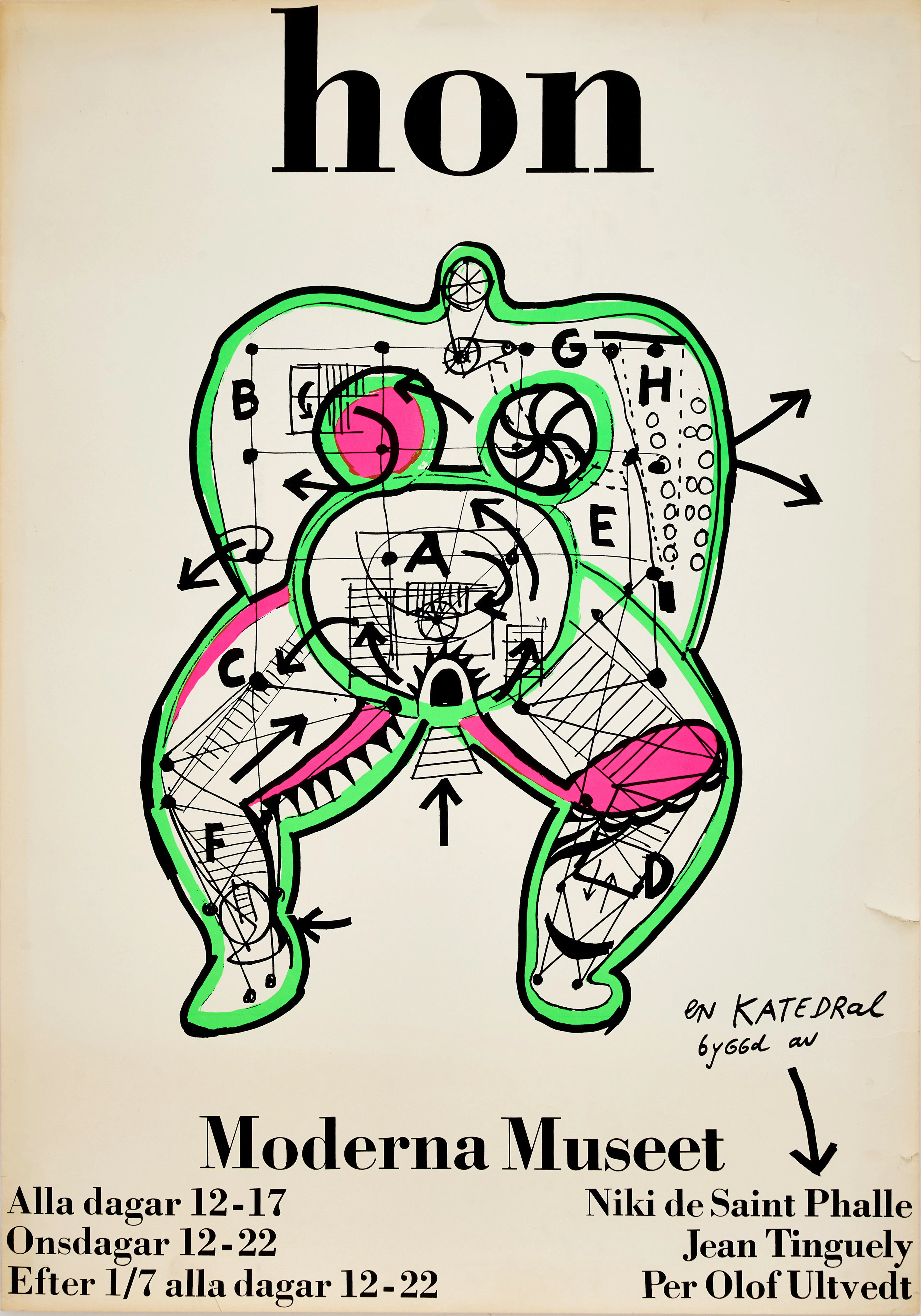 IKI DE SAINT PHALLE (FRANKRIKE, 1930-2002). "Hon", utställningsaffish